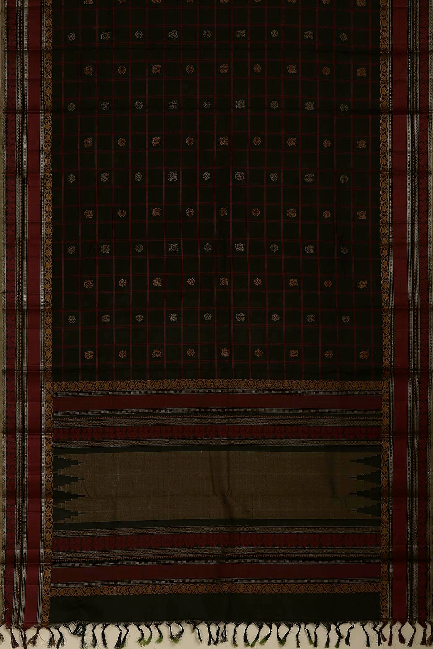 Black Kanchipuram Silk Saree