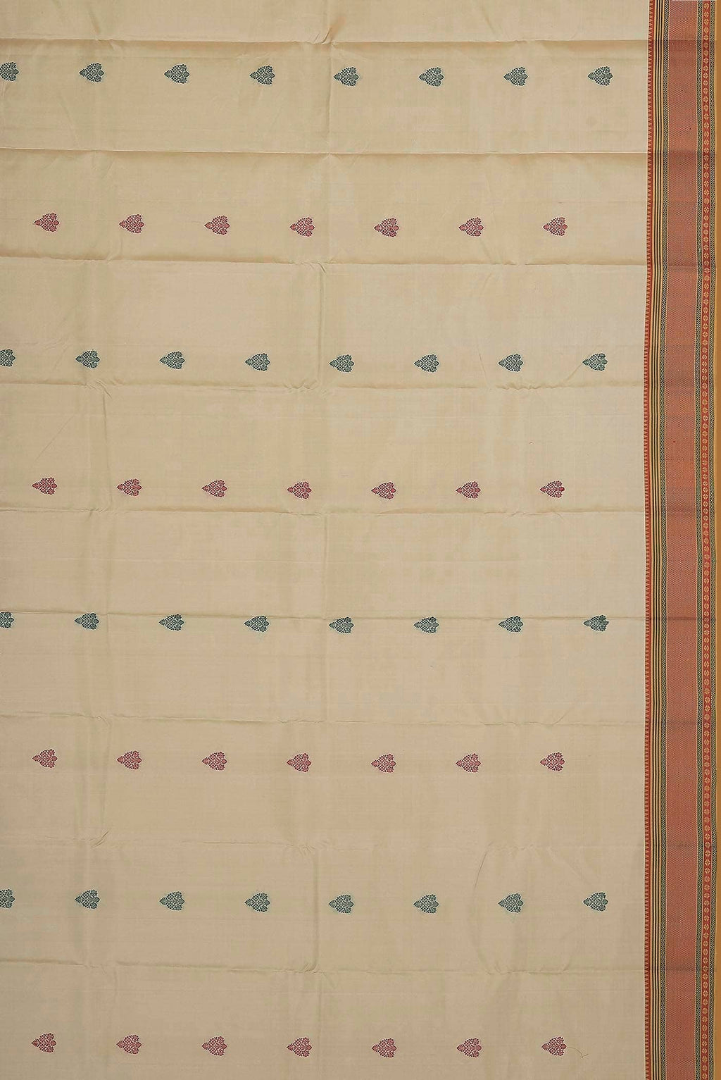 Beige Kanchipuram Silk Saree