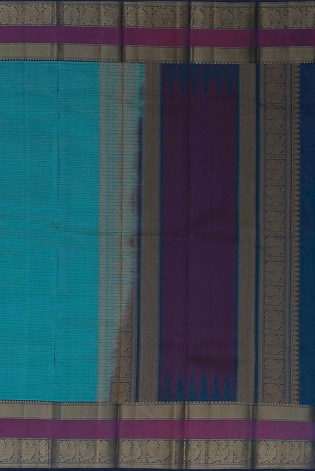 Blue Kanchipuram Silk Saree