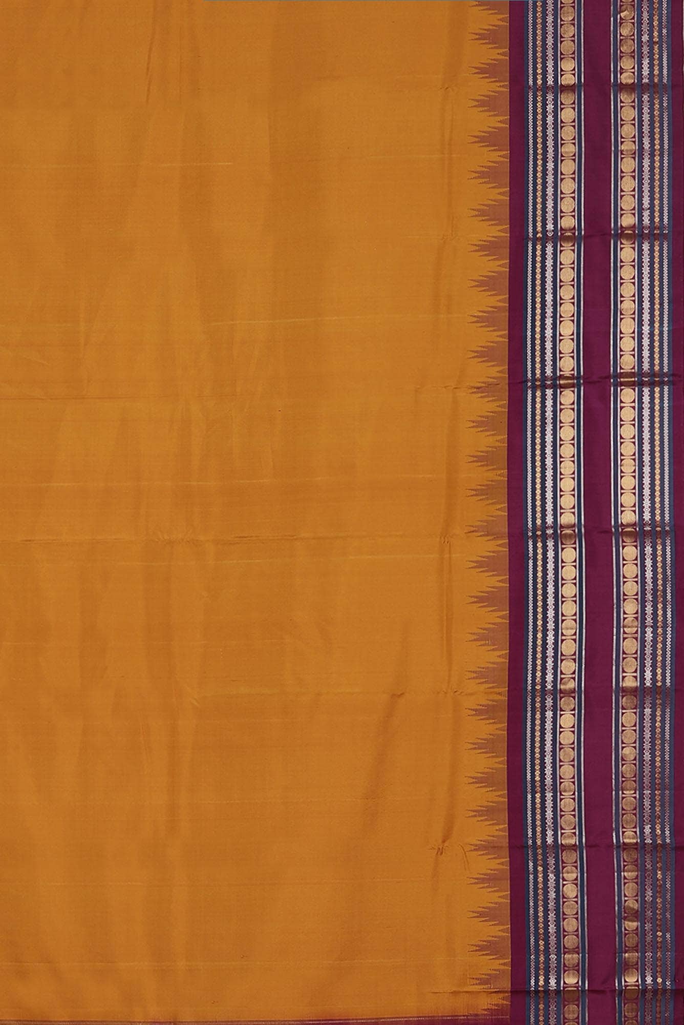 Yellow Kanchipuram Silk Saree