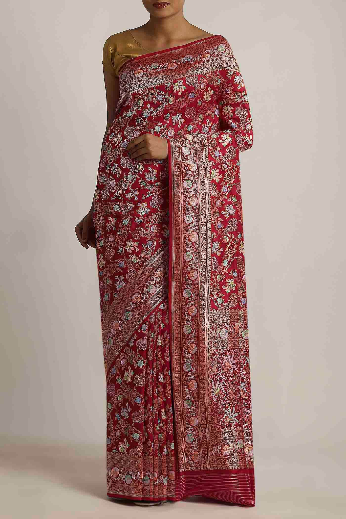 Red Banarasi Silk Saree