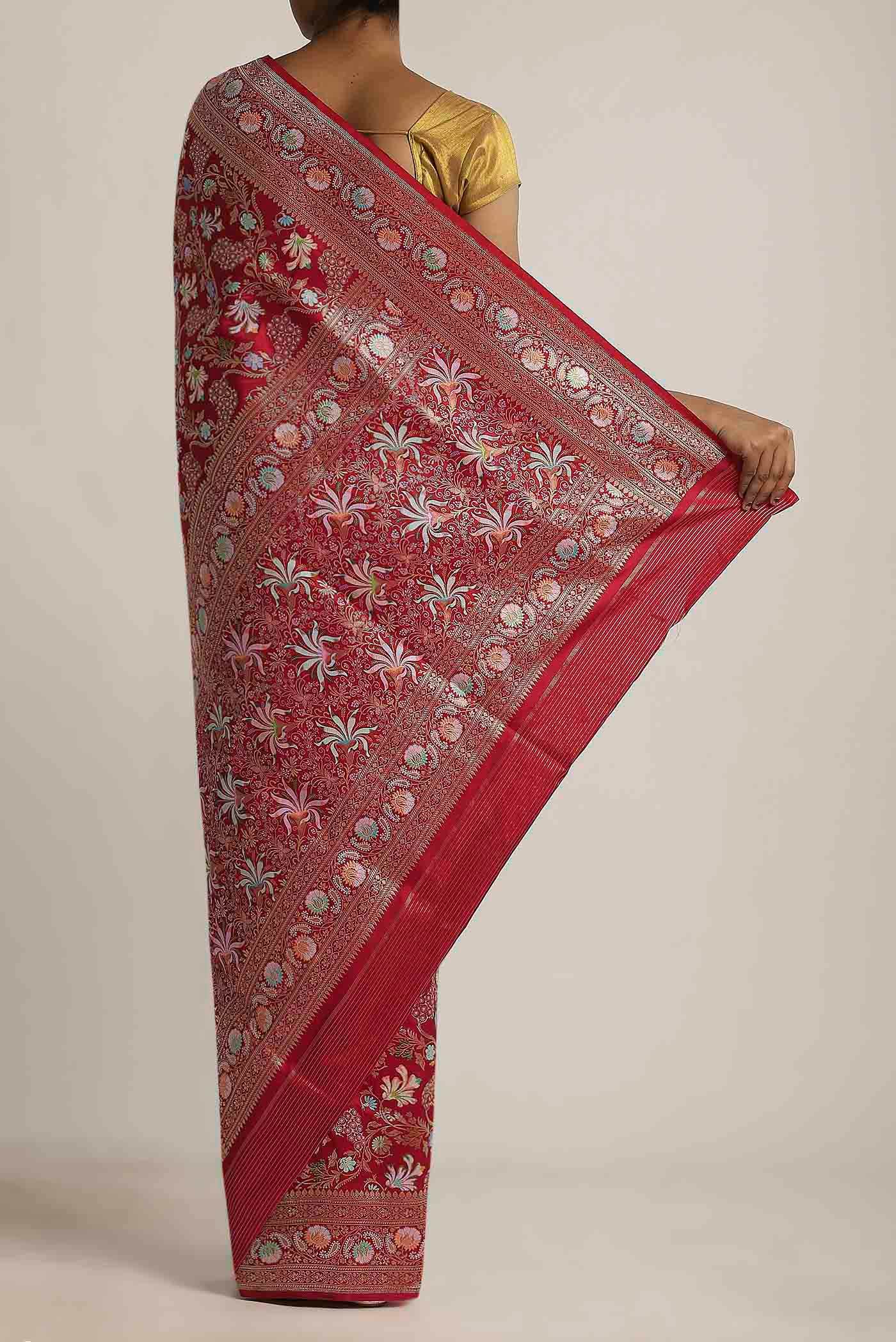 Red Banarasi Silk Saree