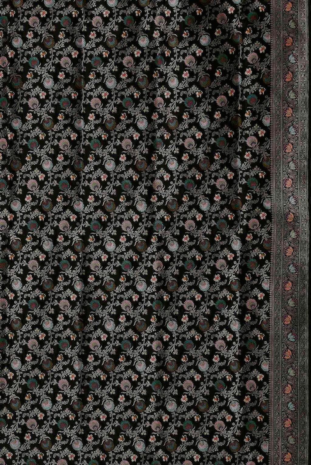 Black Banarasi Silk Saree