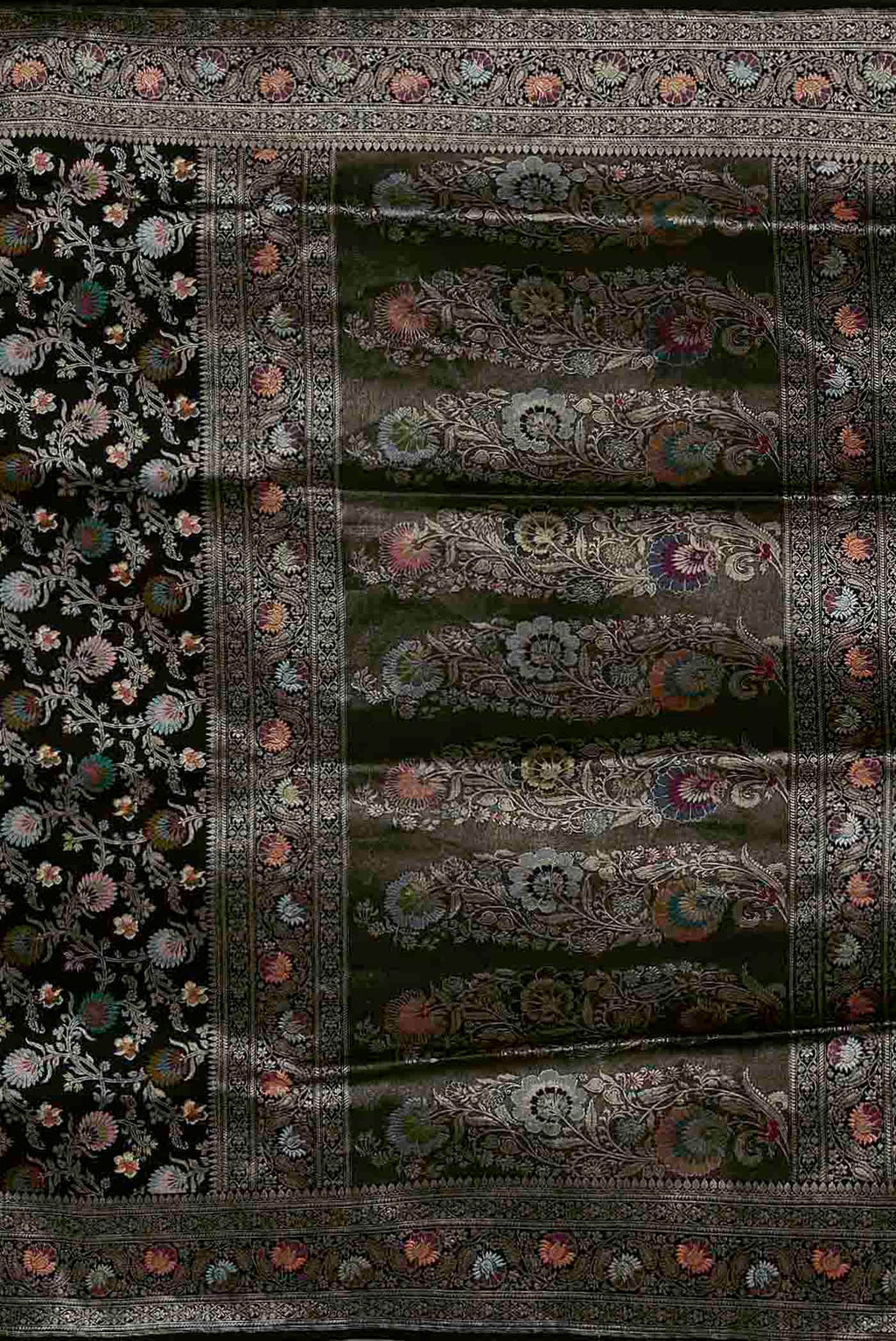 Black Banarasi Silk Saree