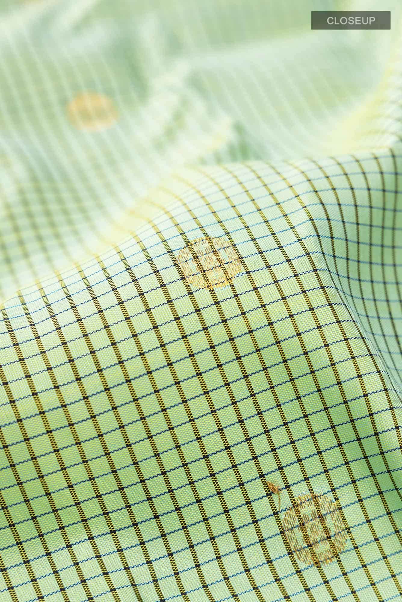 Sea Green Dual Tone Gadwal Silk Saree