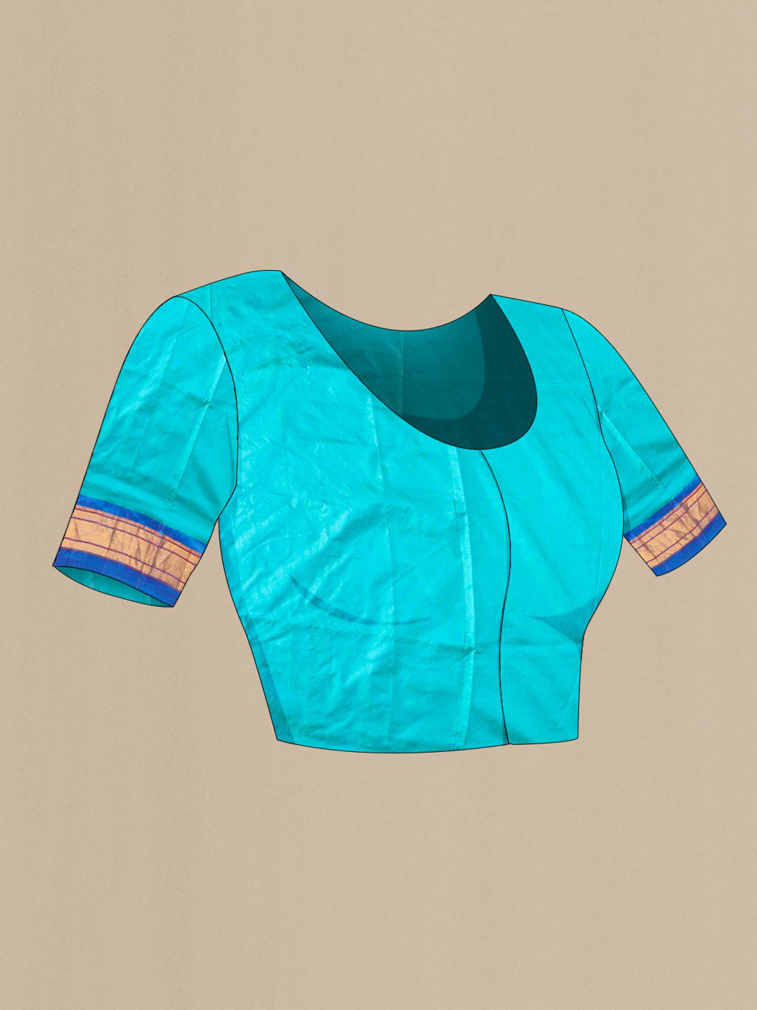 Sky Blue Dual Tone Paithani Silk Saree