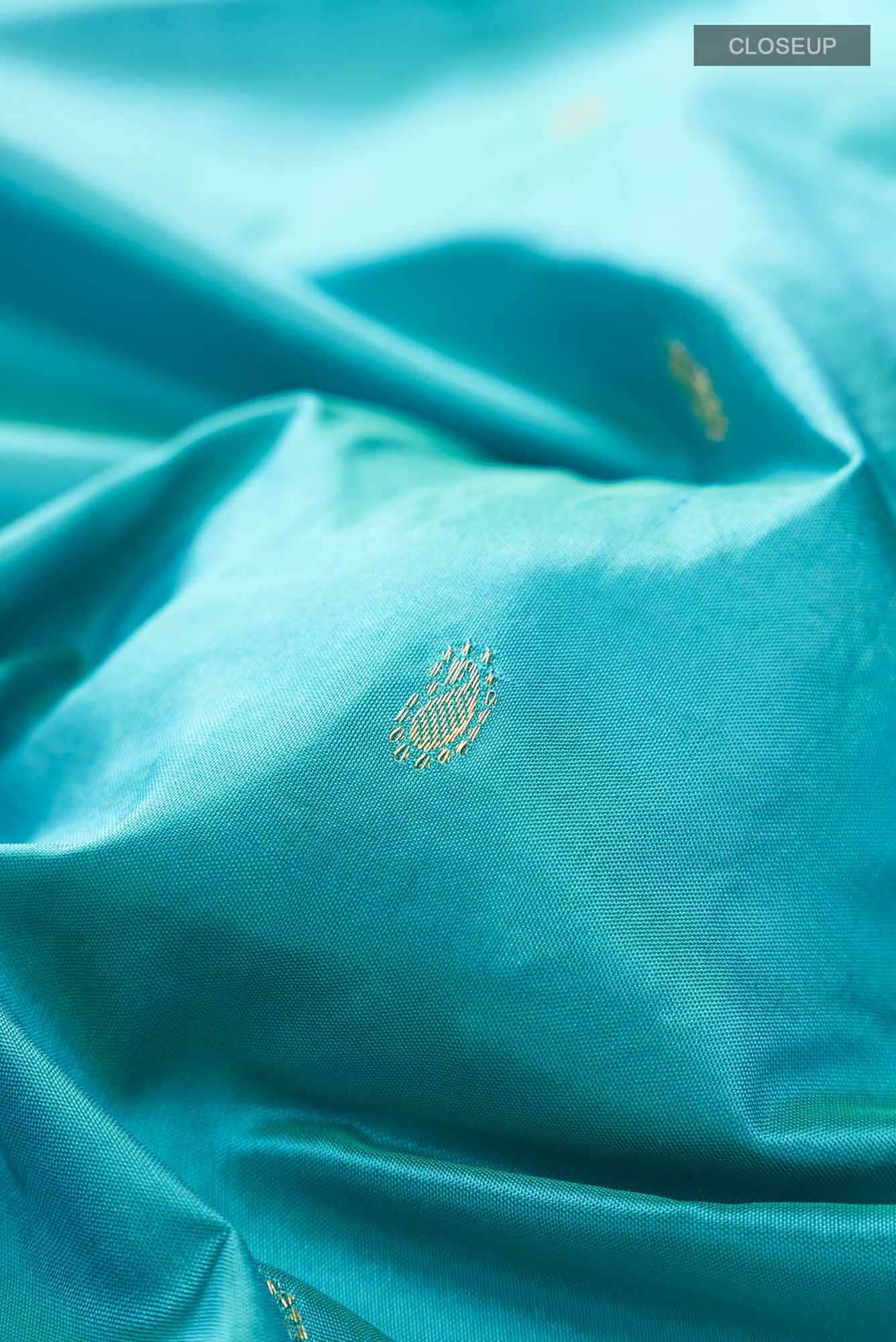 Sky Blue Dual Tone Paithani Silk Saree