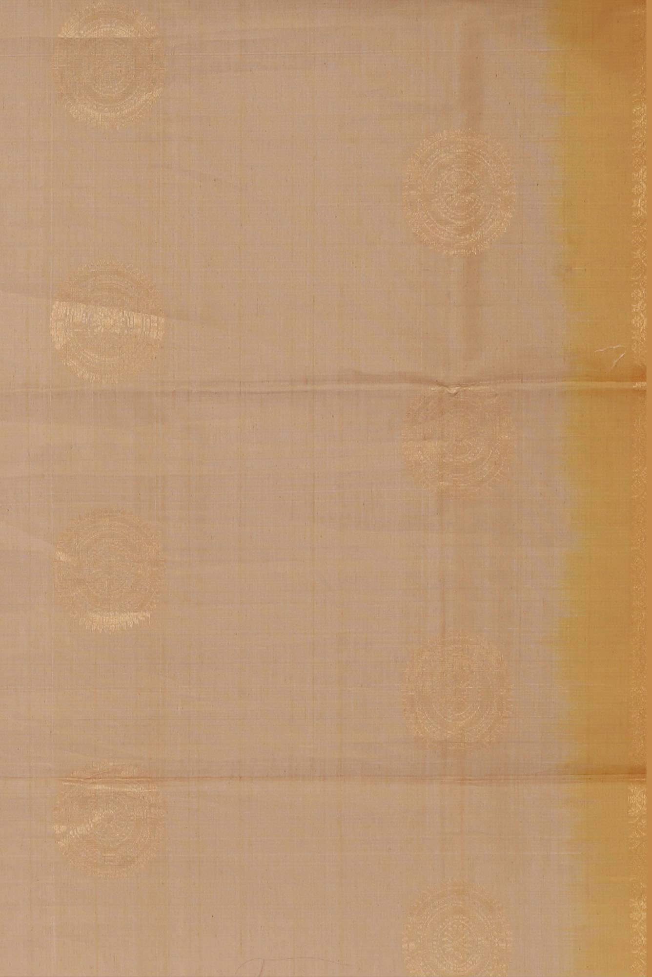 Beige Silk Cotton Saree