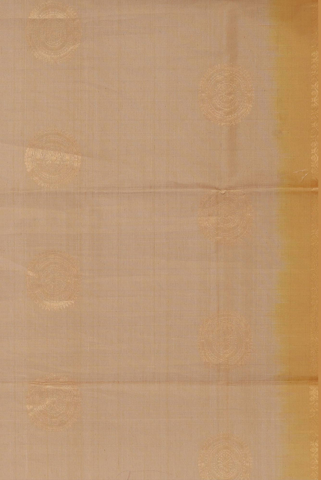 Beige Silk Cotton Saree