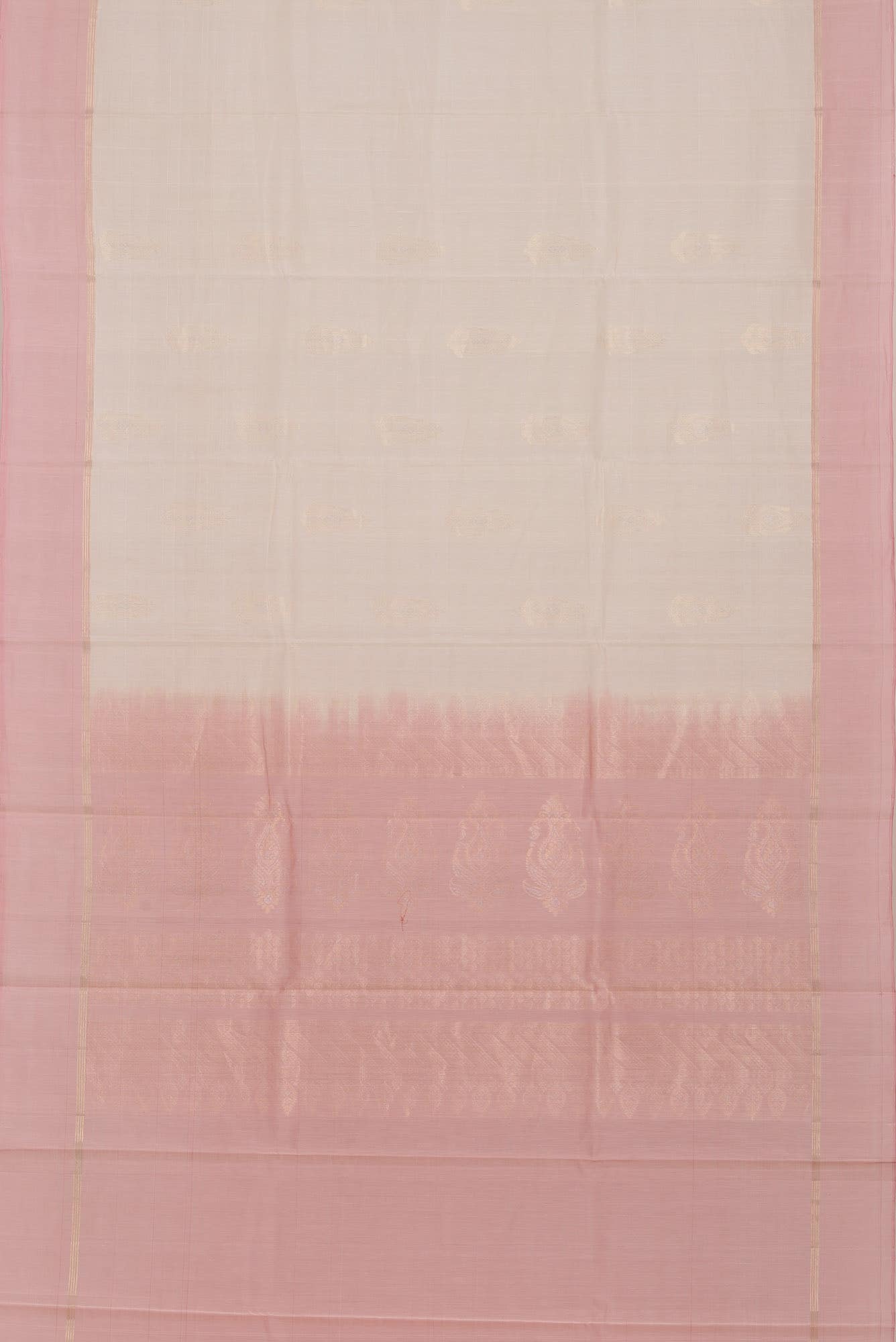 Cream Silk Cotton Saree