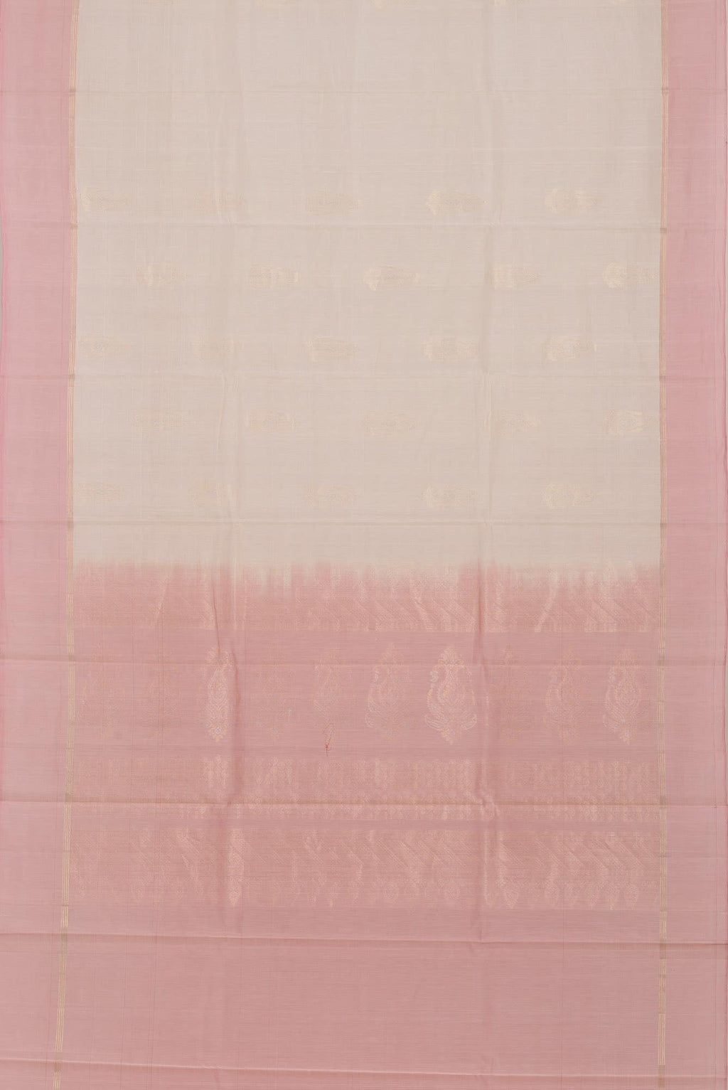 Cream Silk Cotton Saree