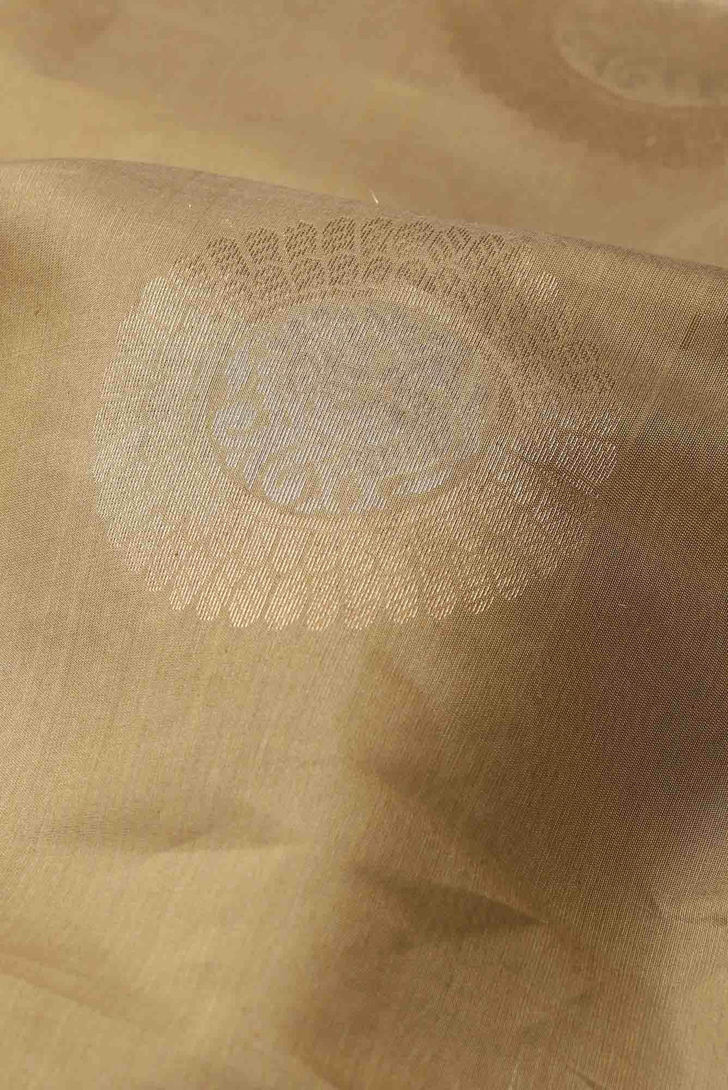 Beige Silk Cotton Saree