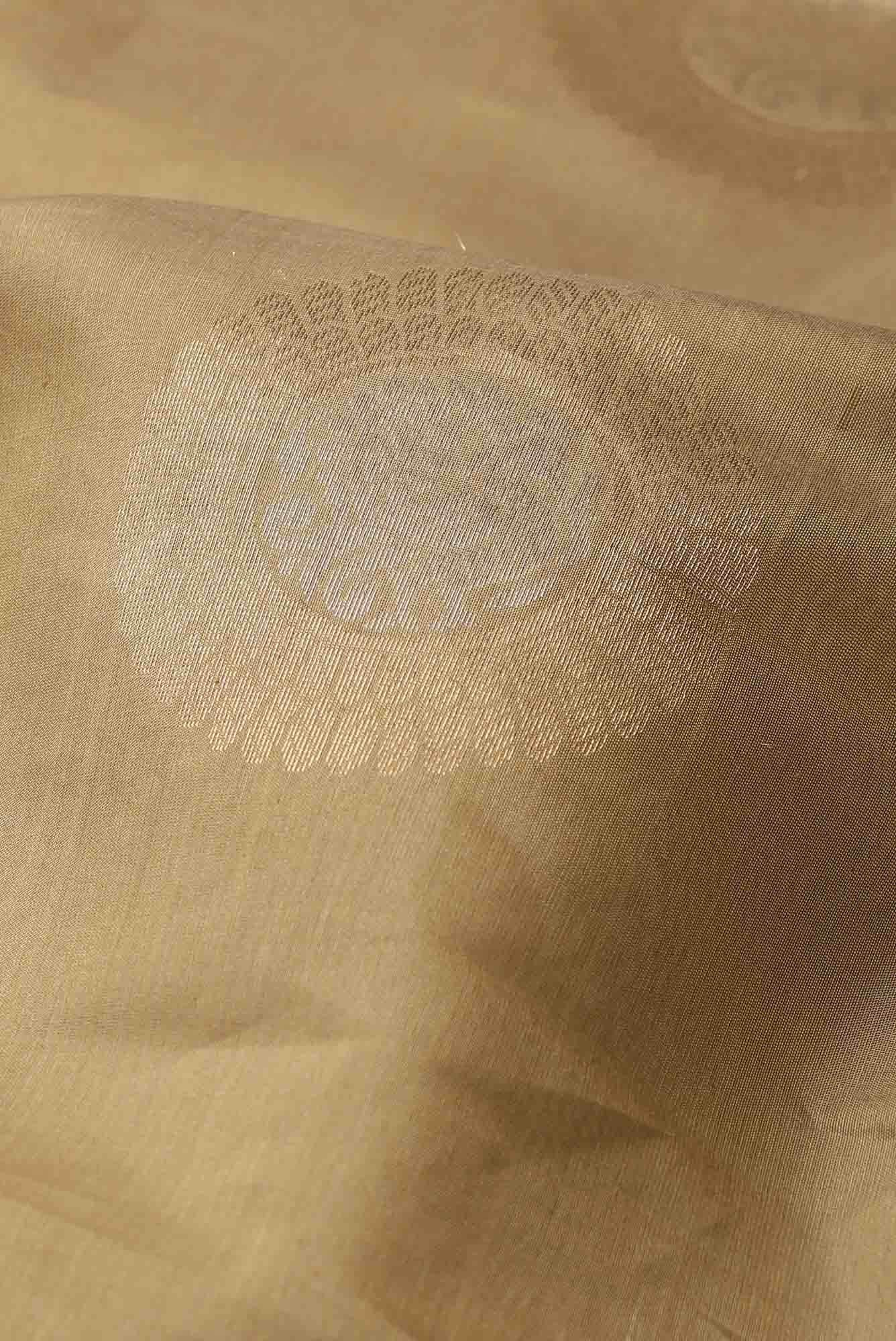 Beige Silk Cotton Saree
