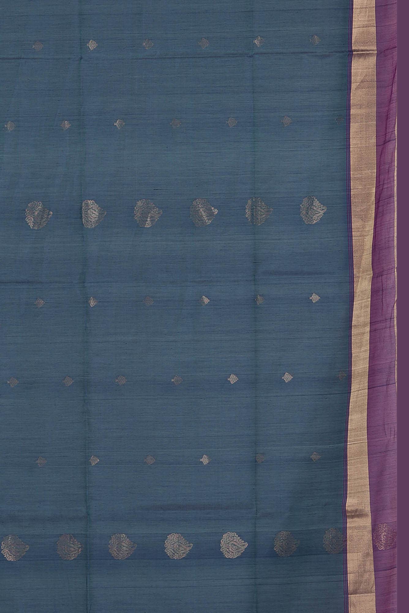 Blue Silk Cotton Saree