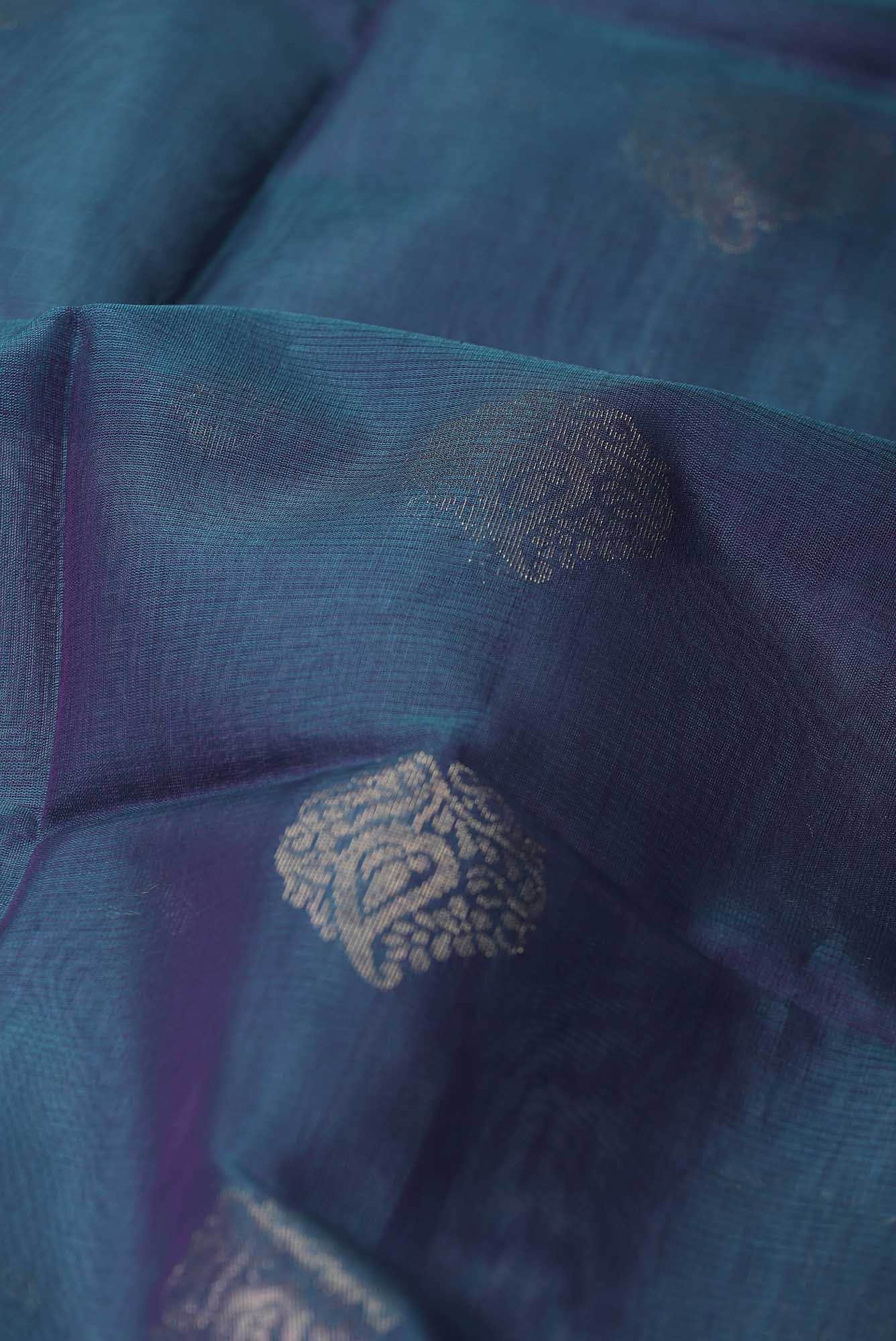 Blue Silk Cotton Saree