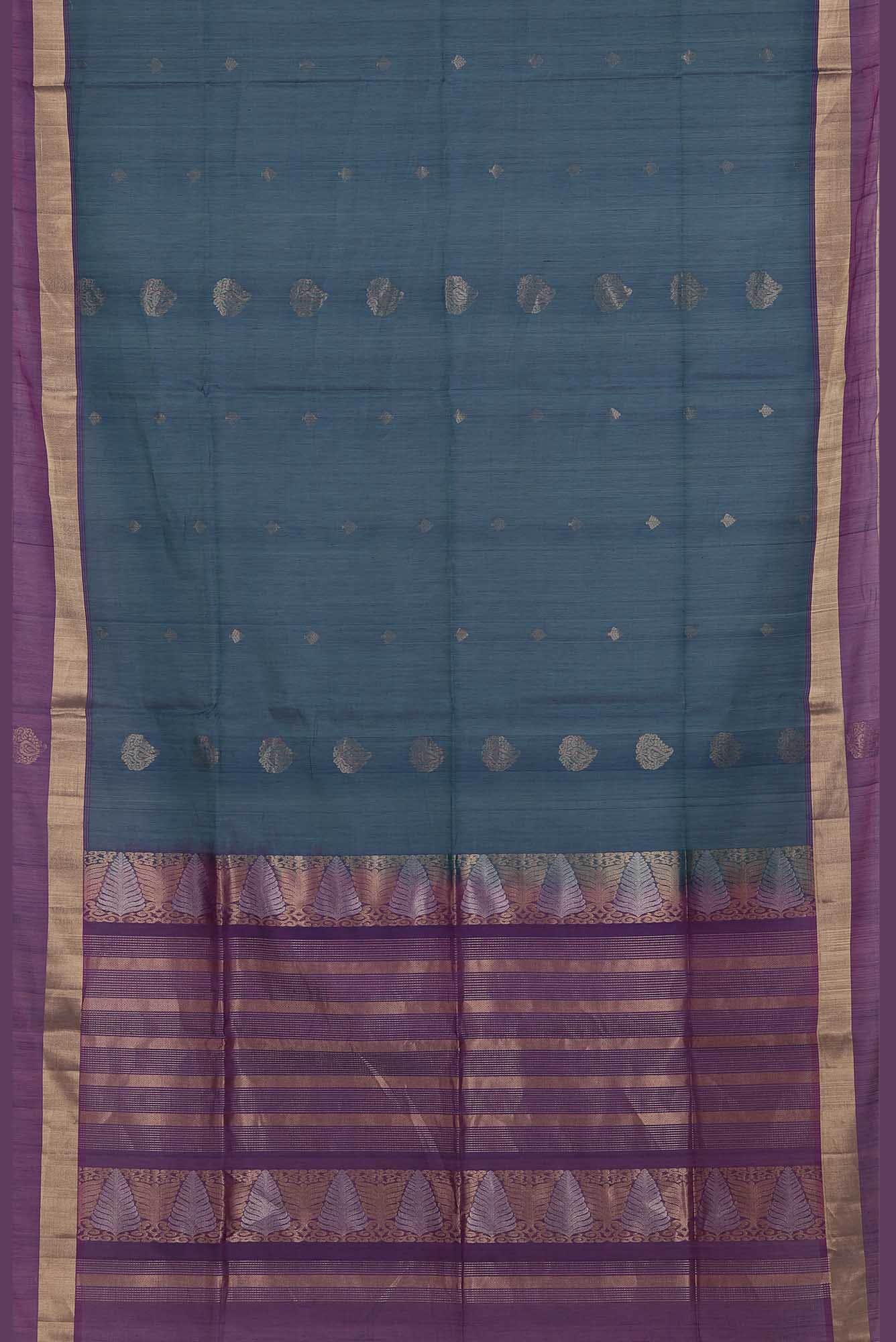 Blue Silk Cotton Saree
