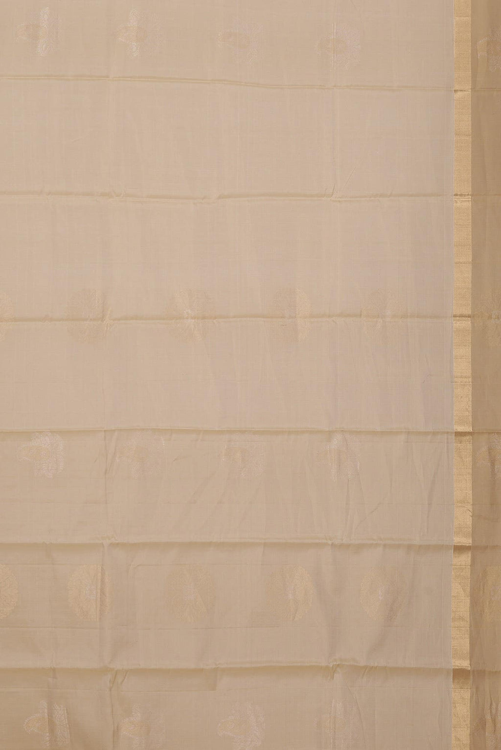 Cream Silk Cotton Saree