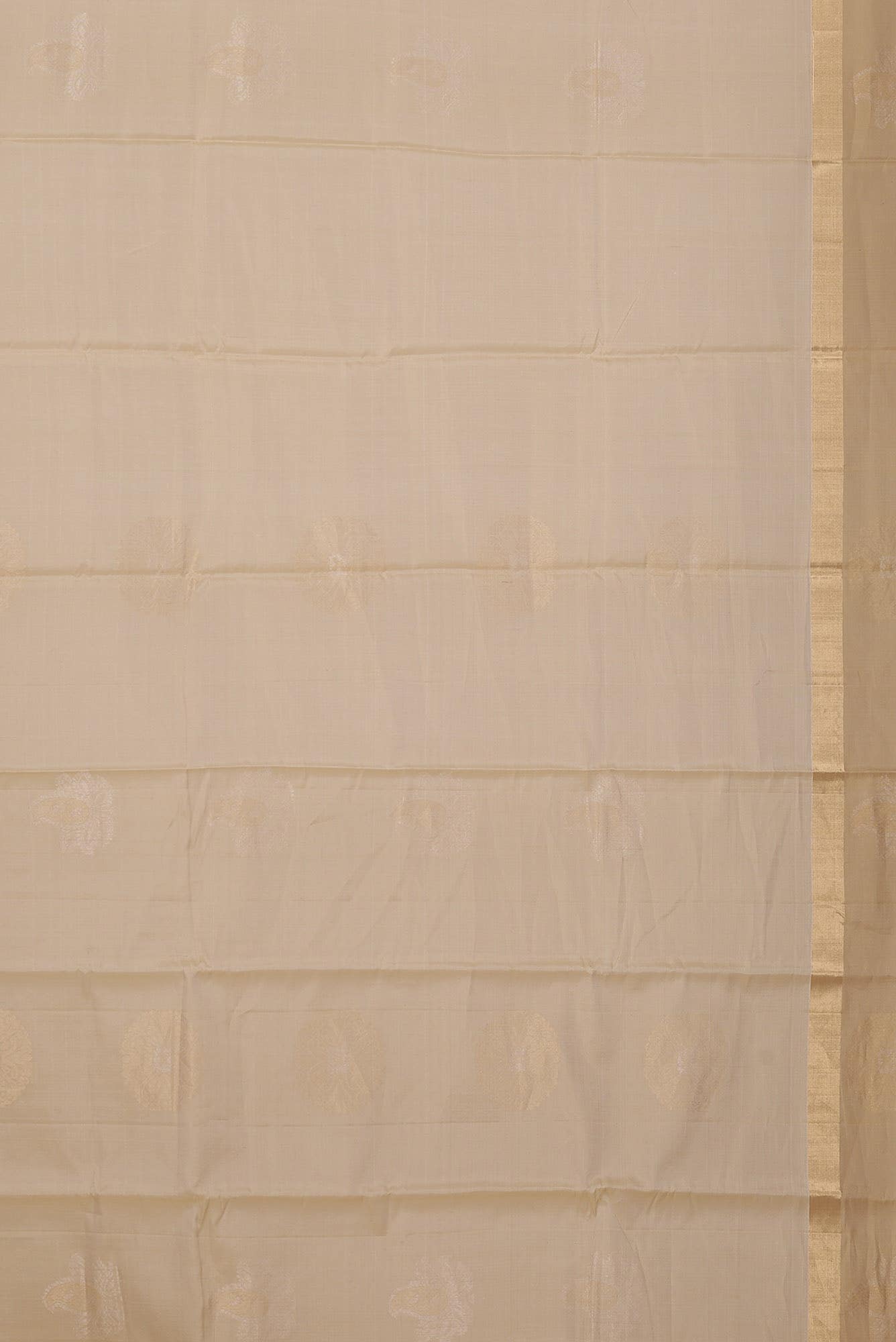 Cream Silk Cotton Saree