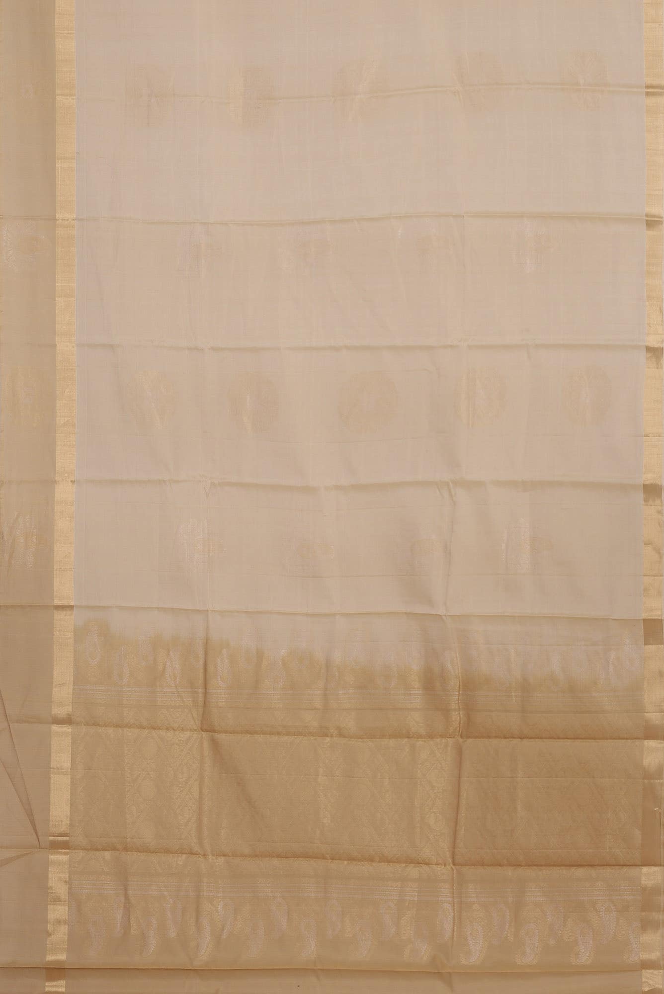 Cream Silk Cotton Saree