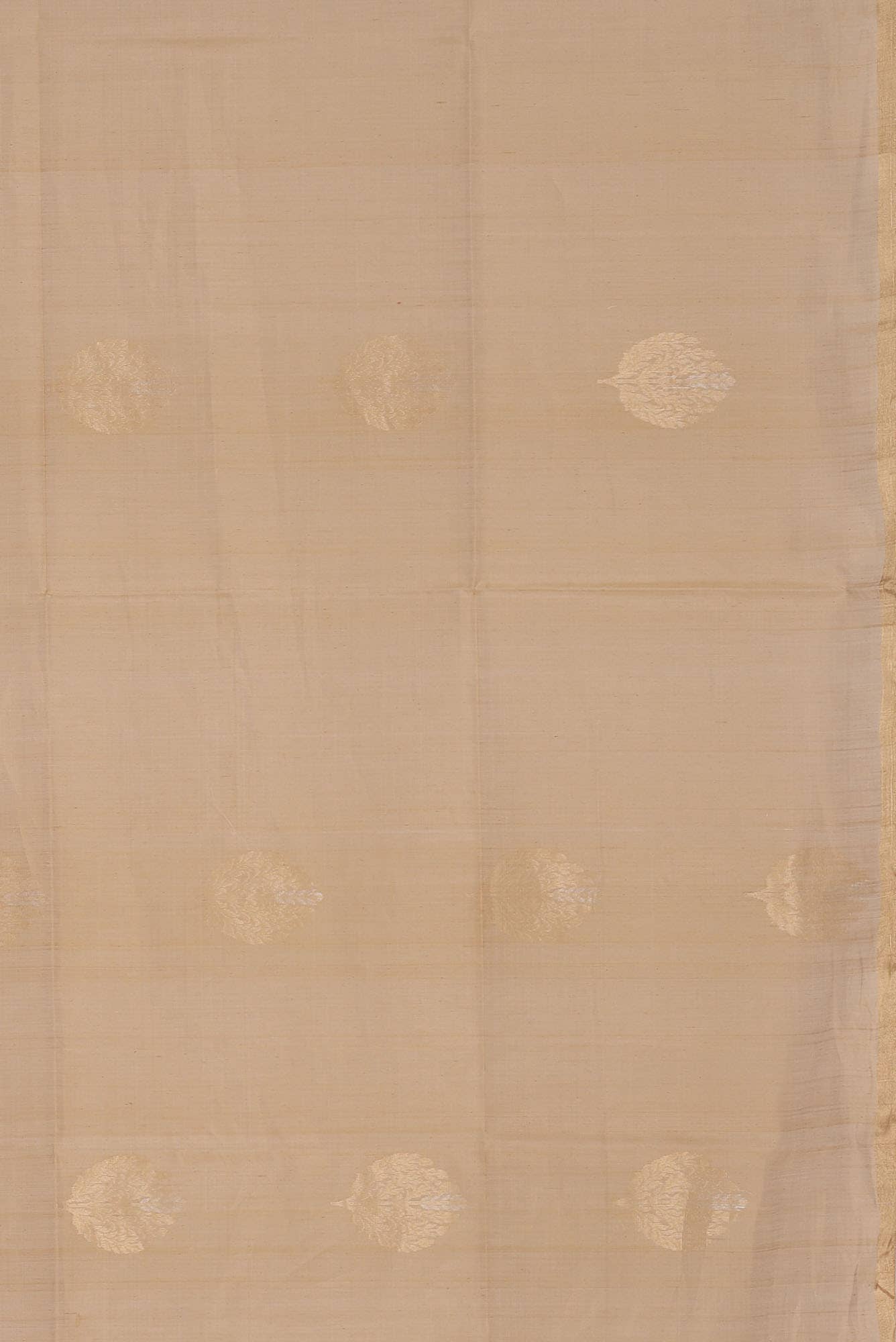 Beige Silk Cotton Saree