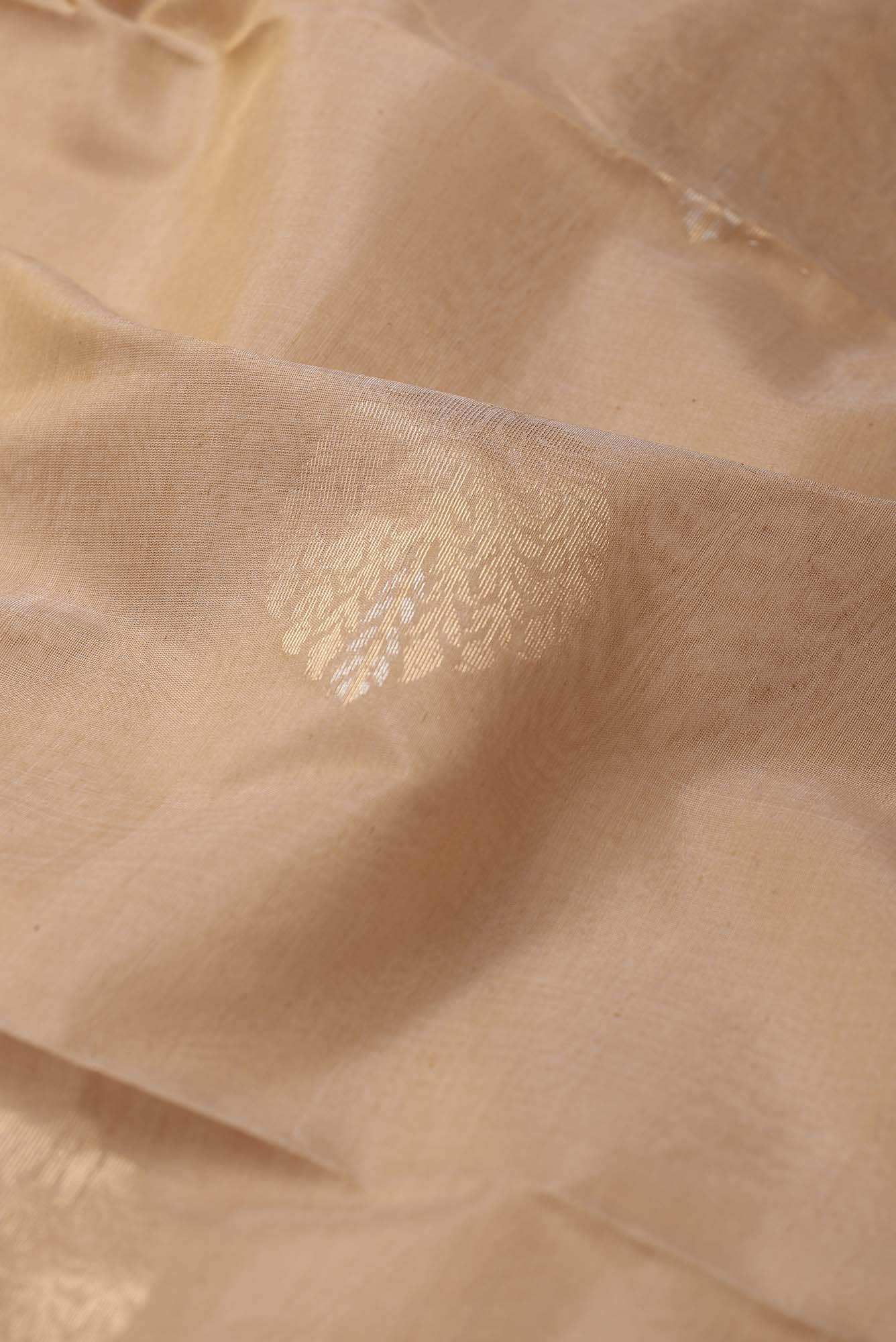 Beige Silk Cotton Saree