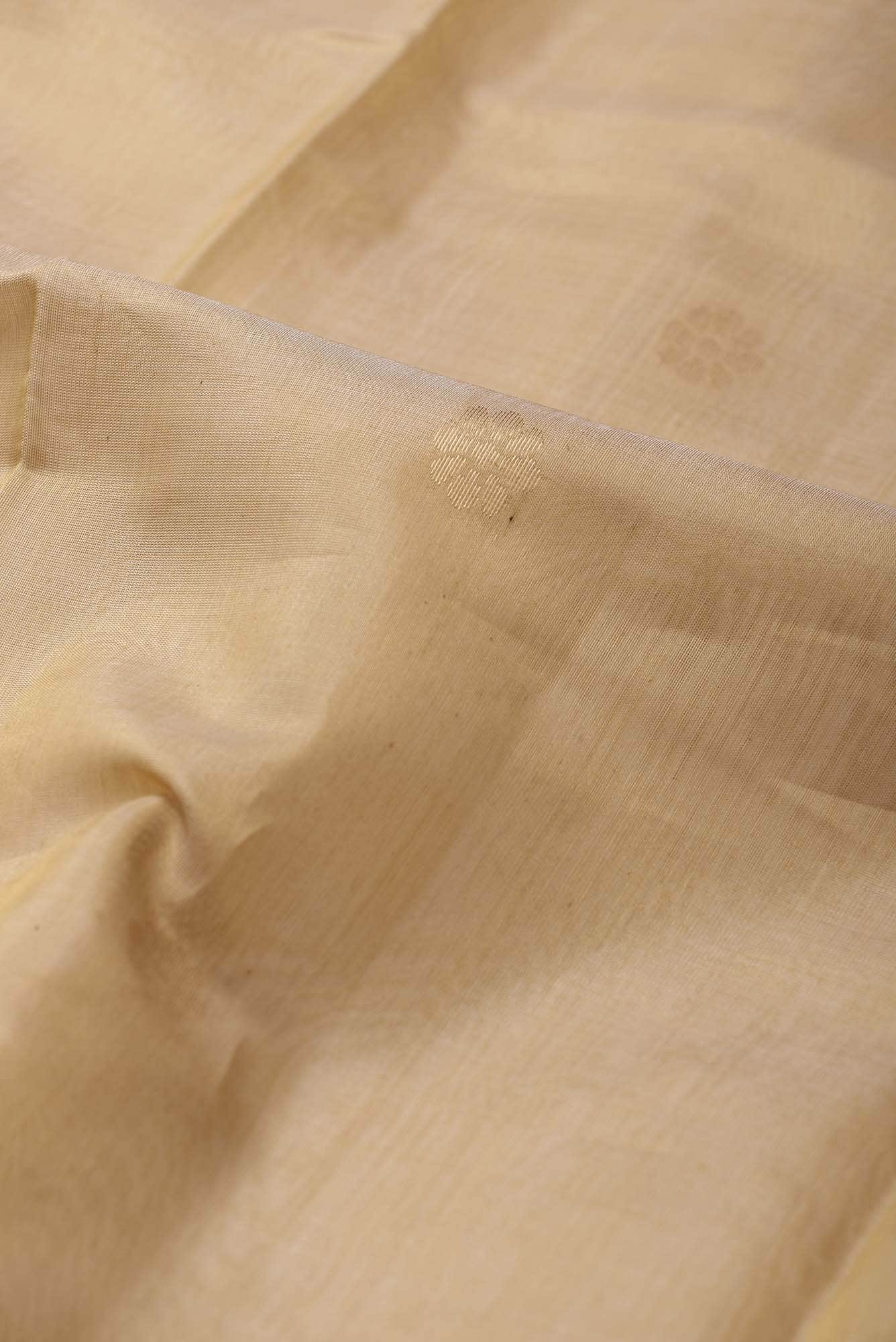 Beige Silk Cotton Saree