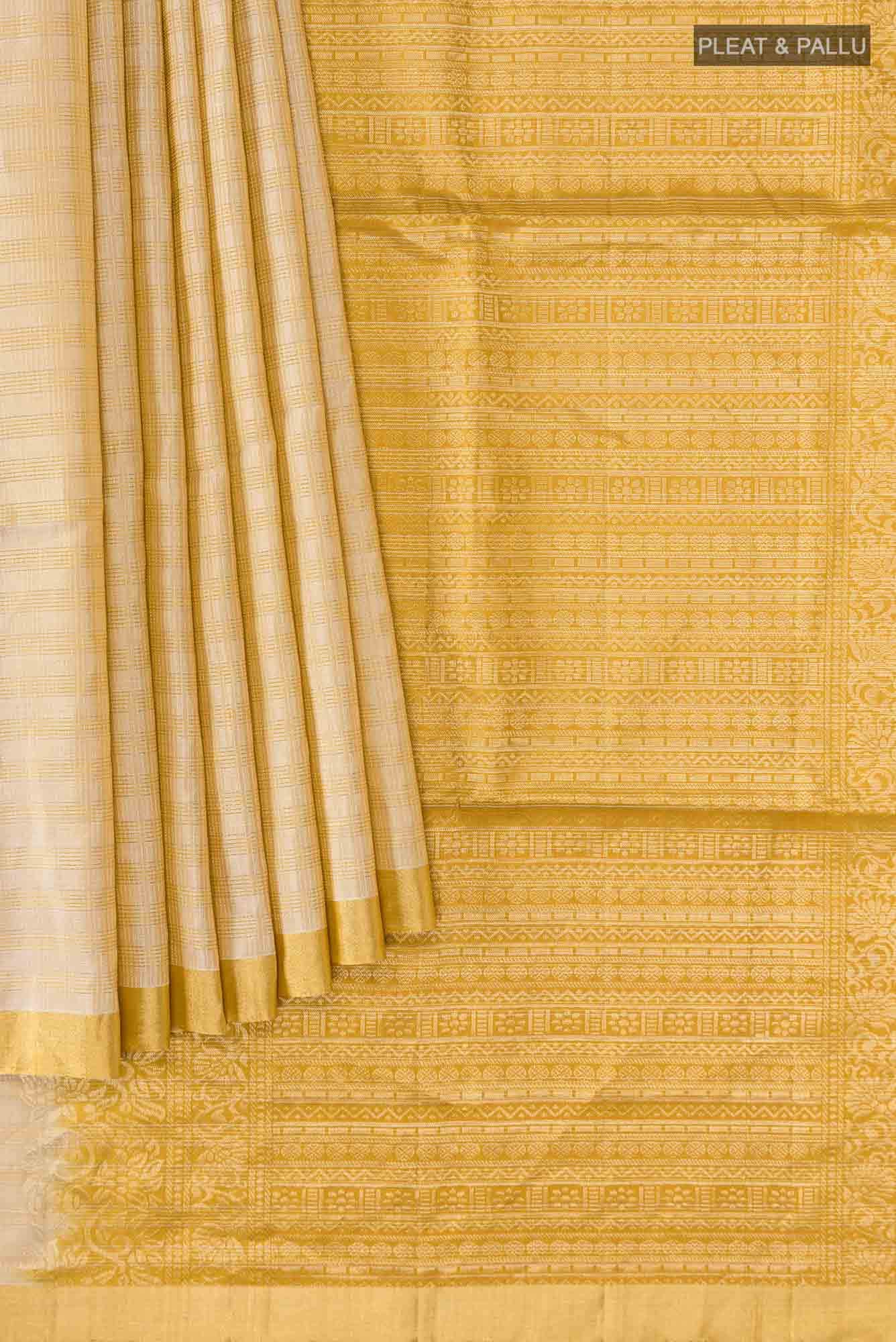 Cream Soft Silk Saree