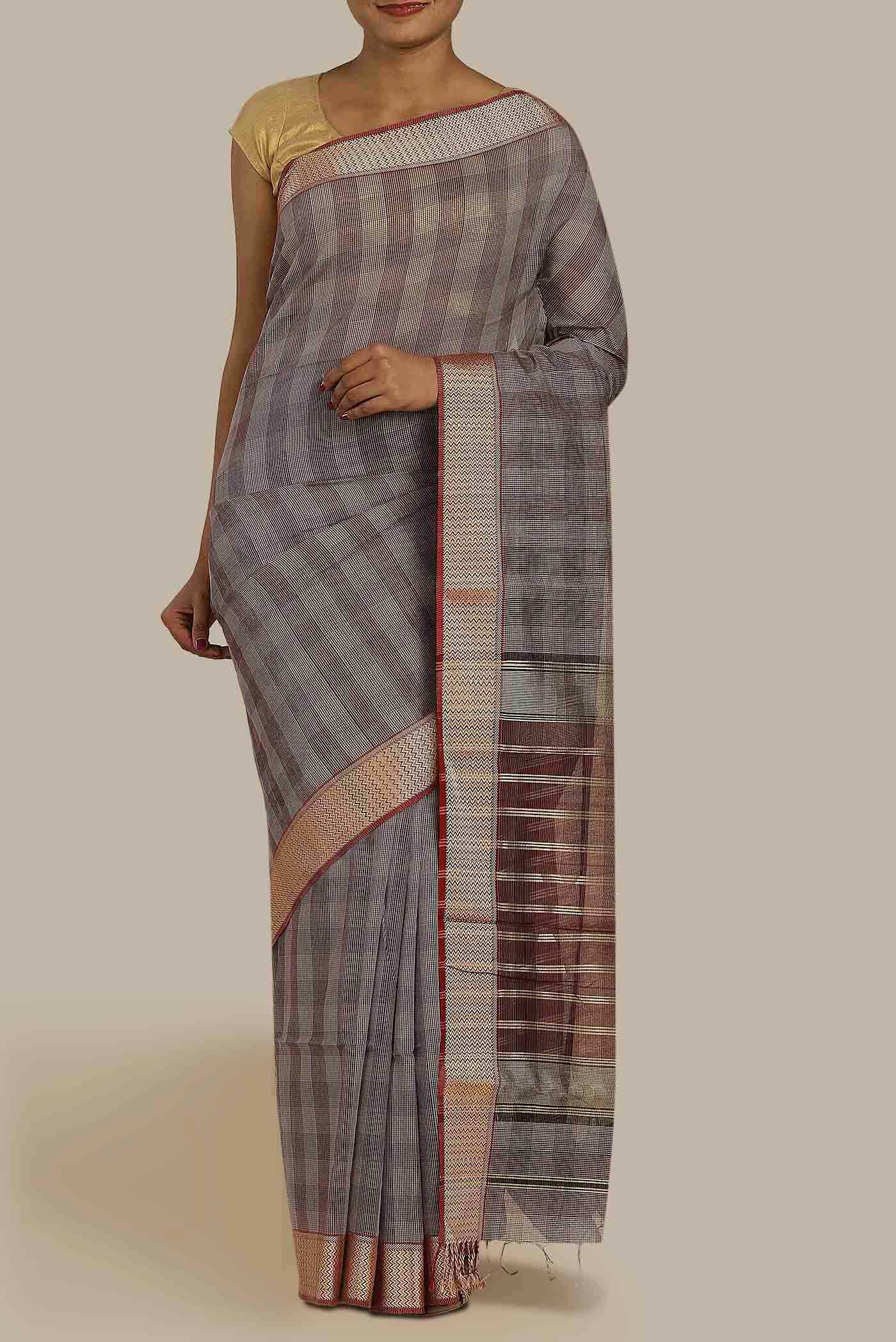 Multi Maheshwari Silk Cotton Saree