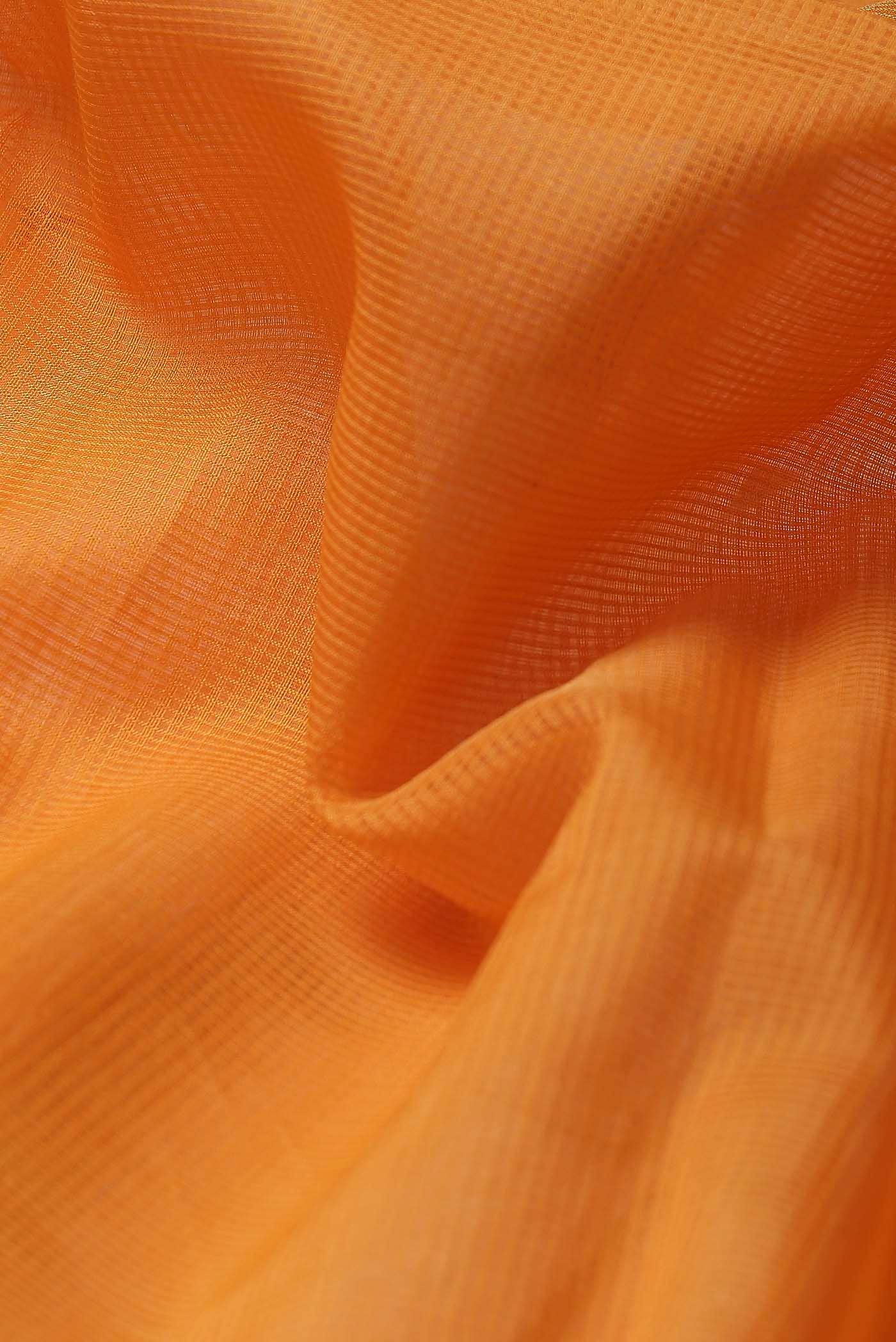 Orange Maheshwari Silk Saree