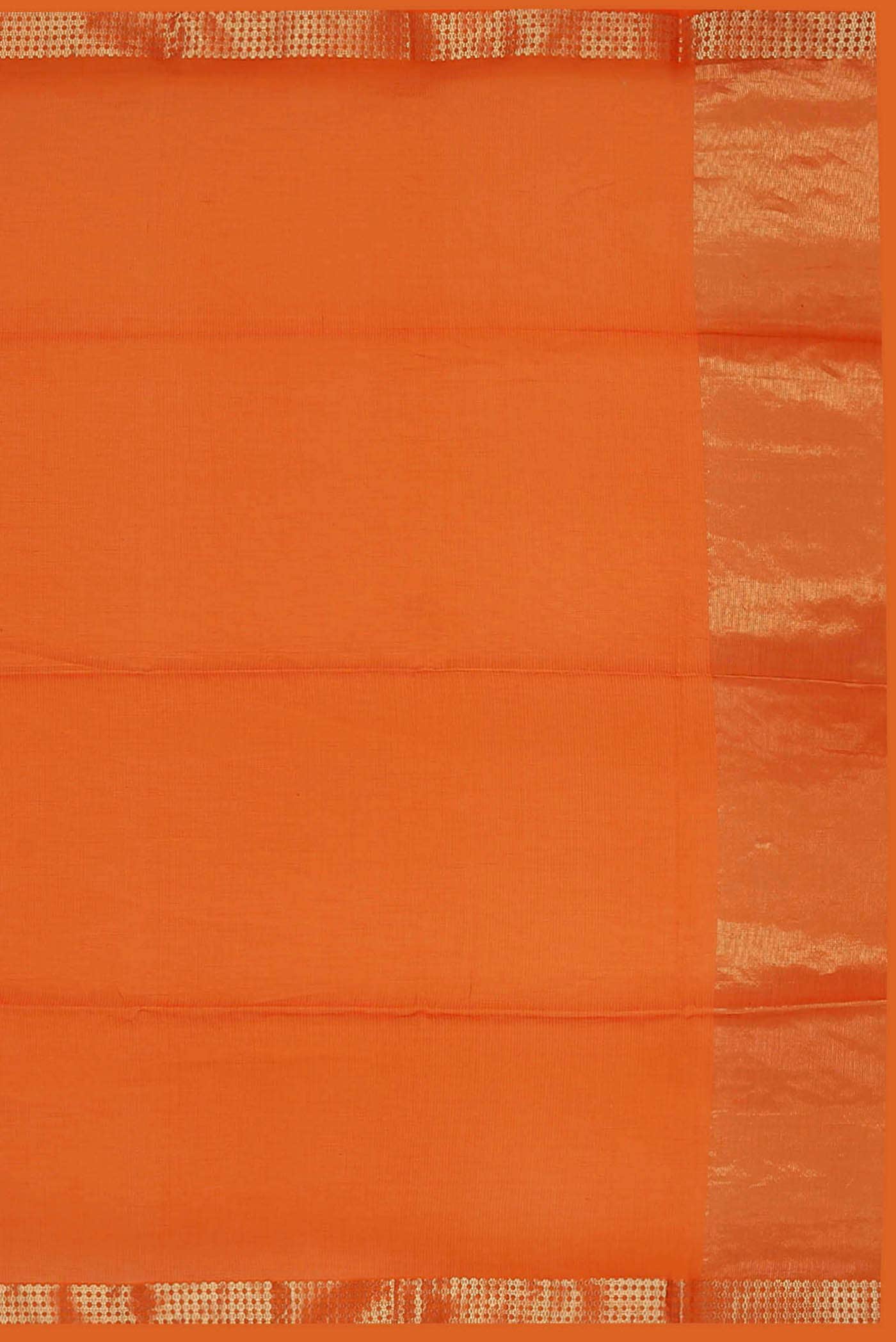 Orange Maheshwari Silk Saree
