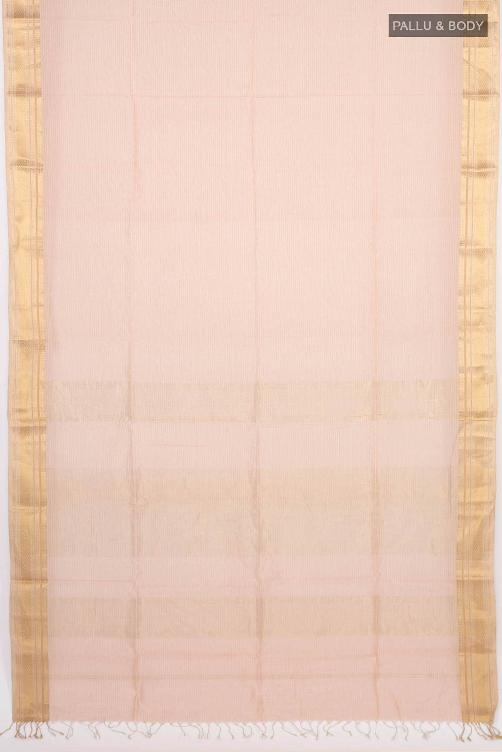 Peach Maheshwari Silk Cotton Saree