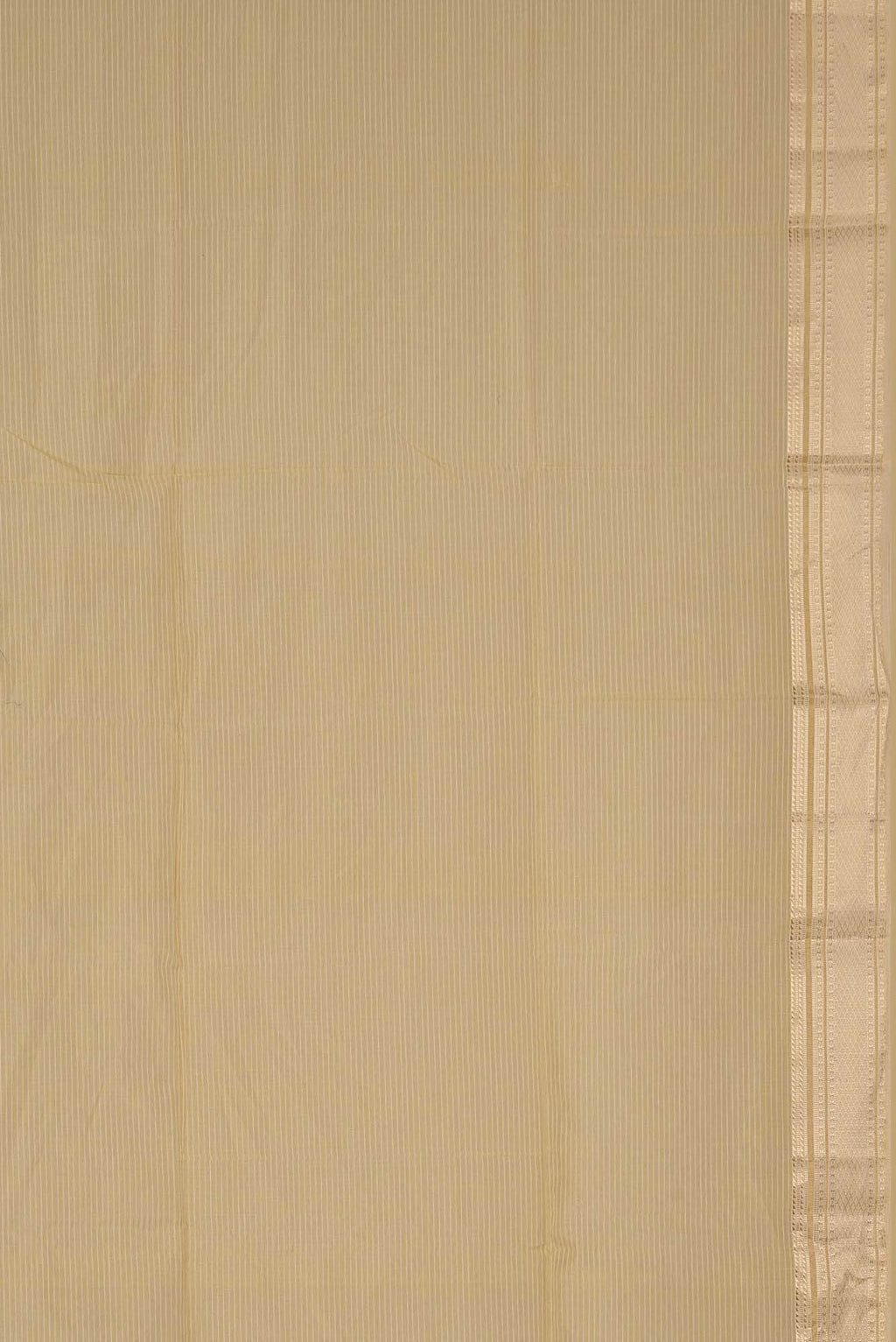 Cream Maheshwari Silk Cotton Saree