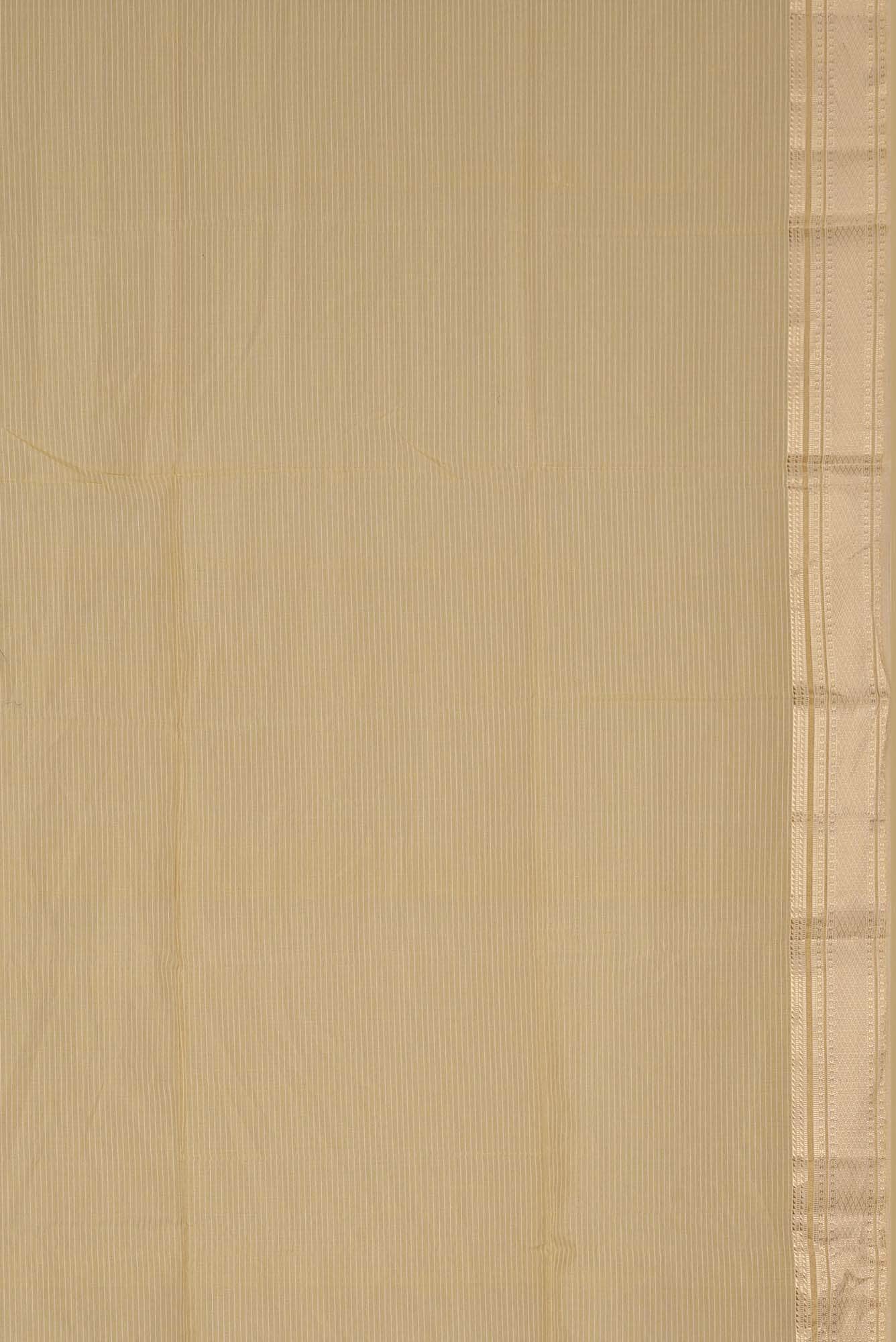 Cream Maheshwari Silk Cotton Saree
