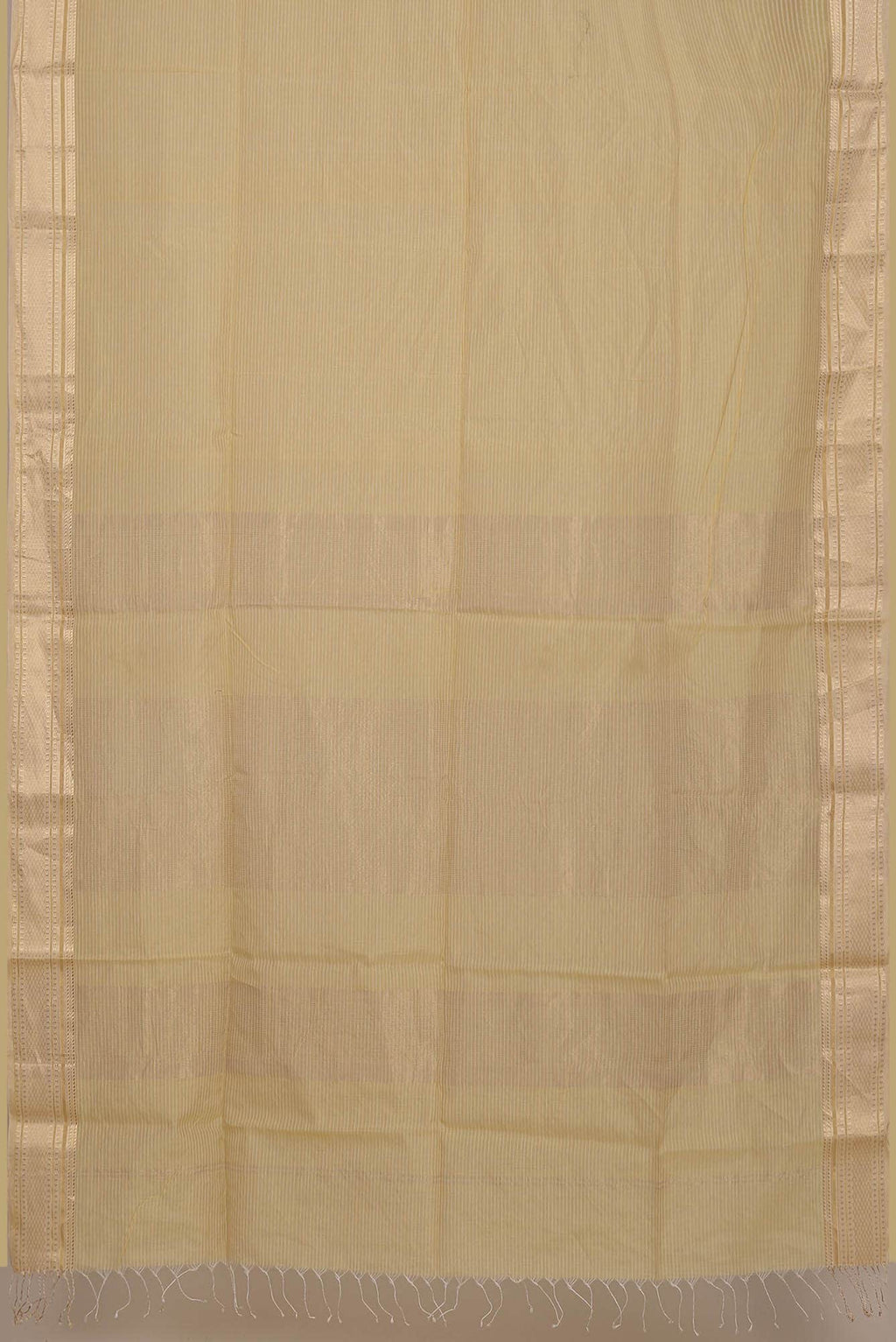 Cream Maheshwari Silk Cotton Saree