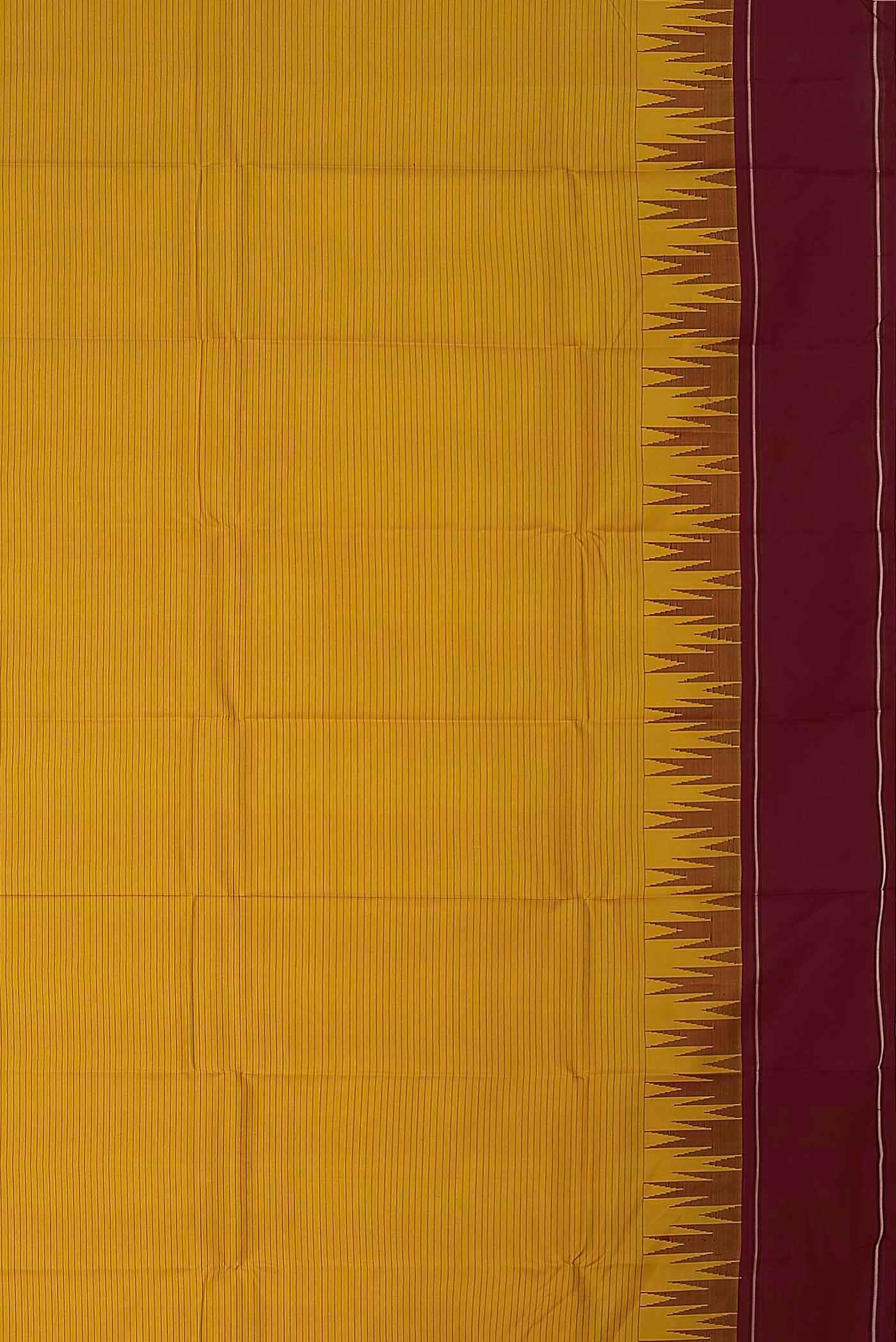 Yellow Kanchipuram Silk Saree