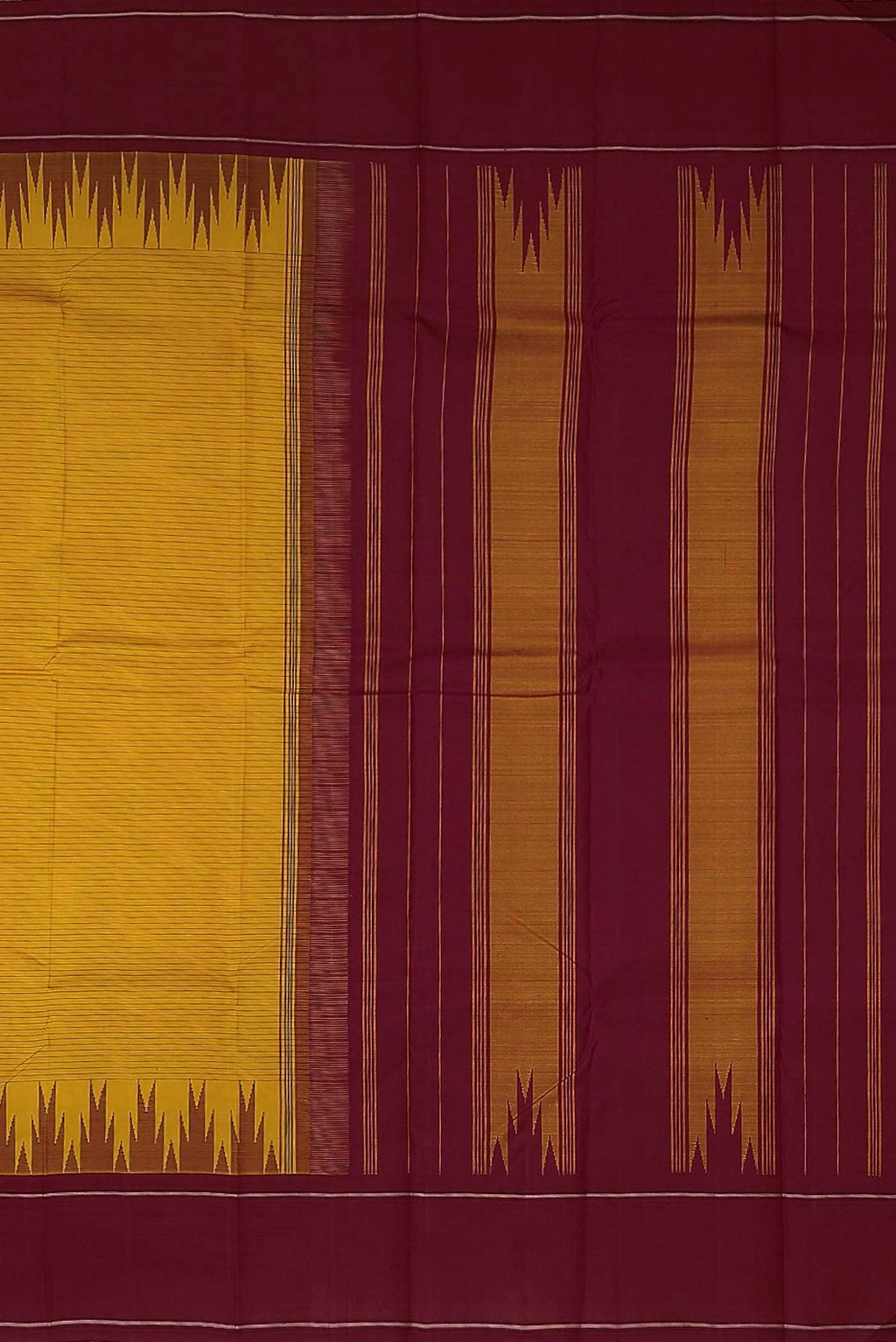 Yellow Kanchipuram Silk Saree