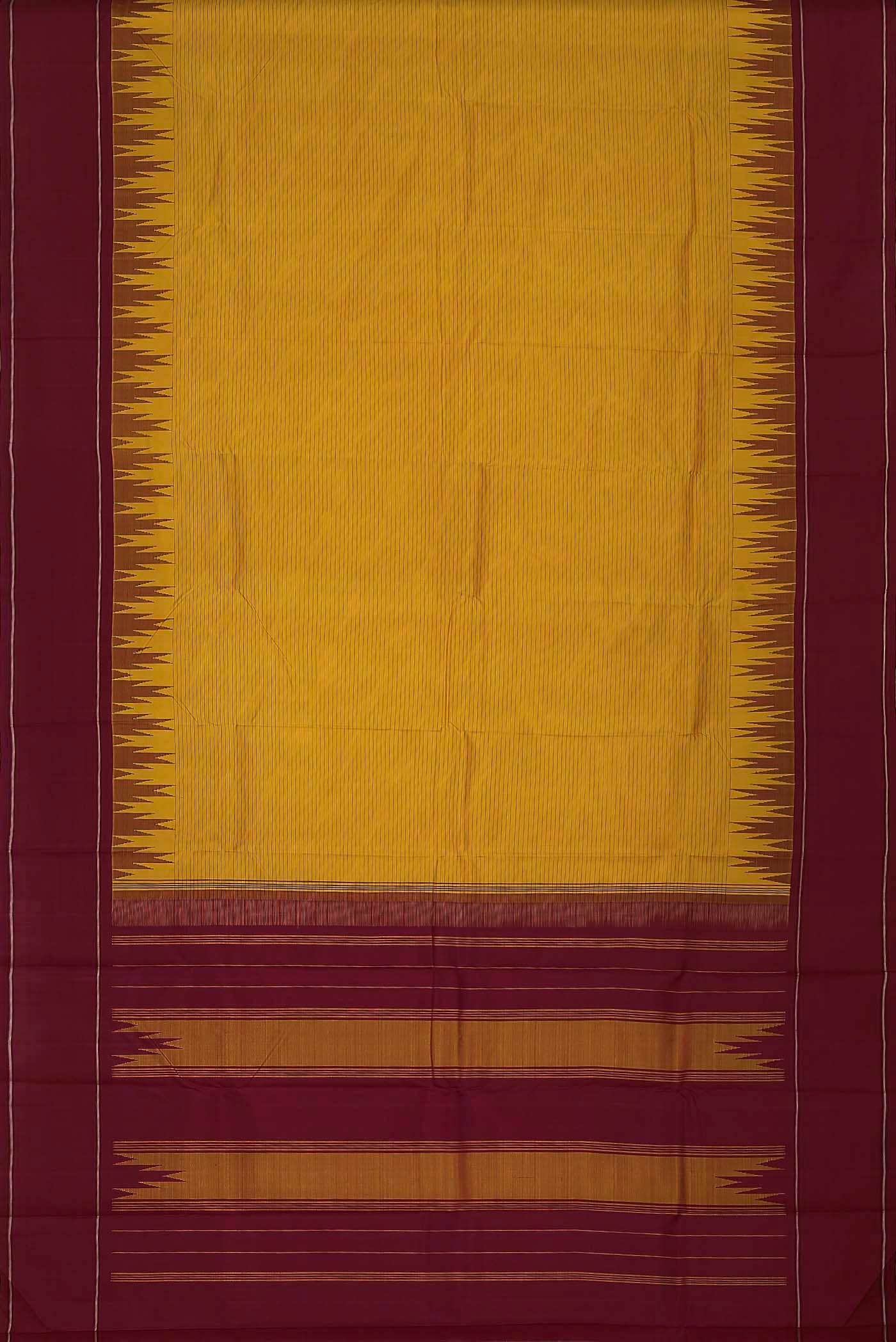 Yellow Kanchipuram Silk Saree