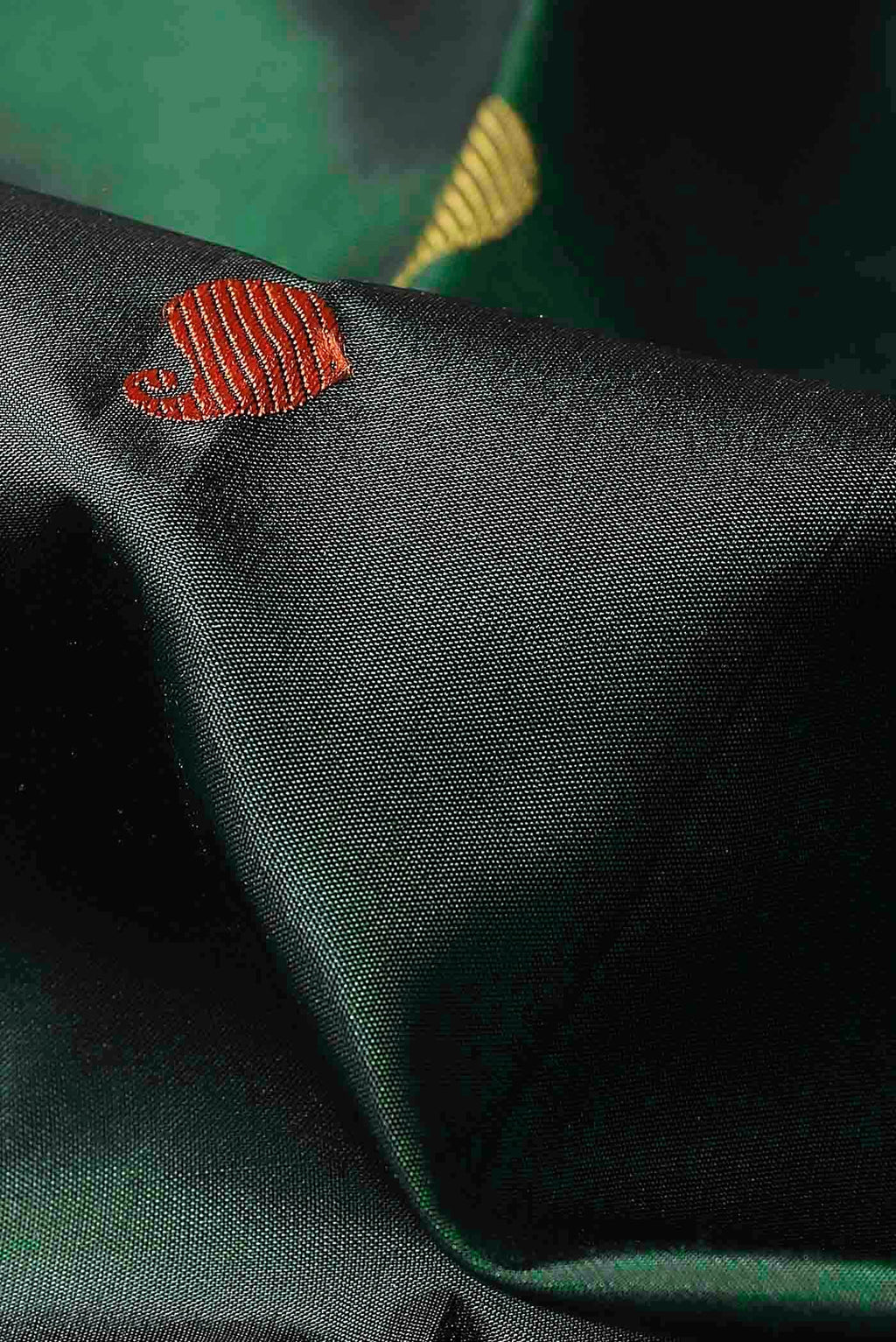 Bottle Green Kanchipuram Silk Saree