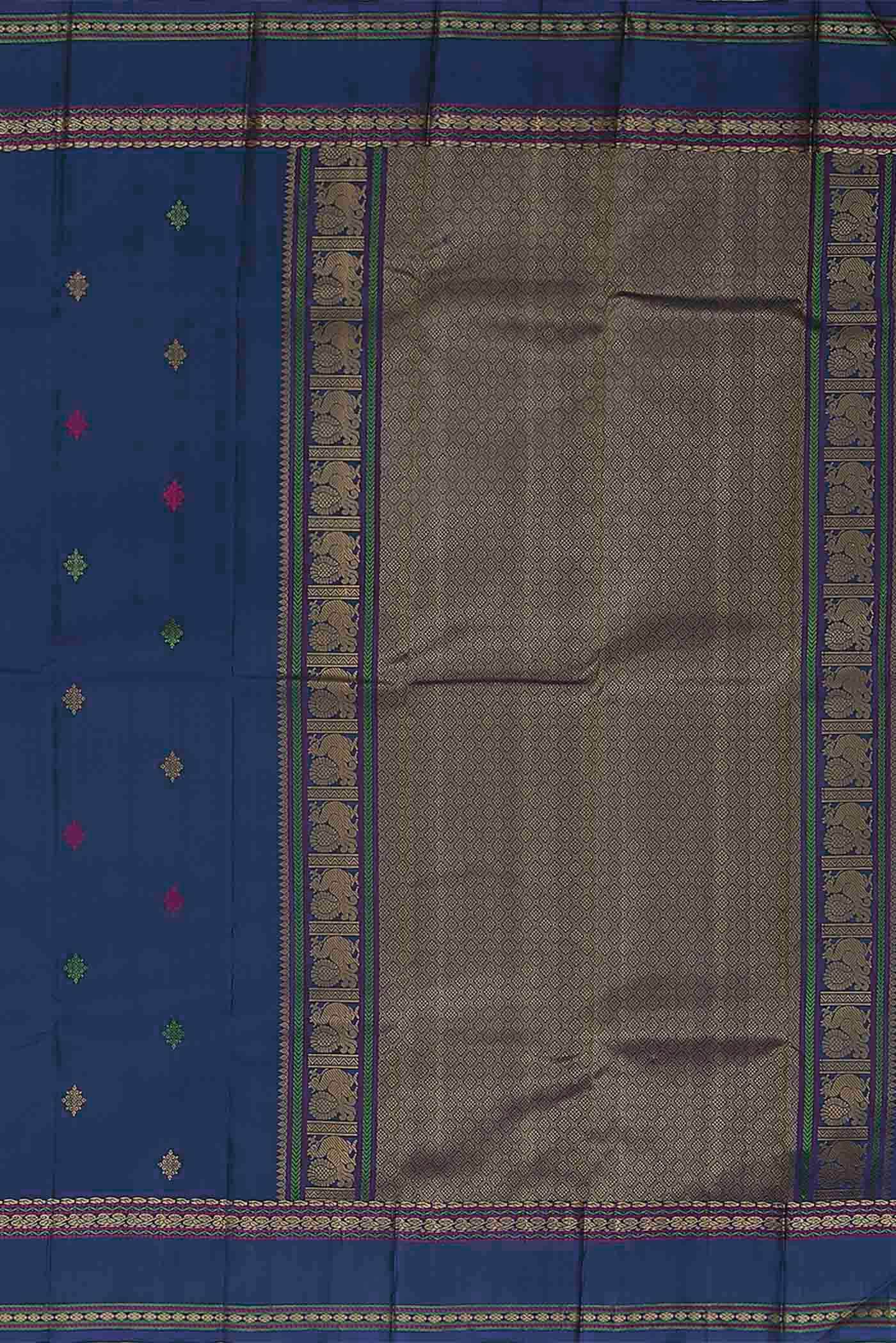 Blue Kanchipuram Silk Saree