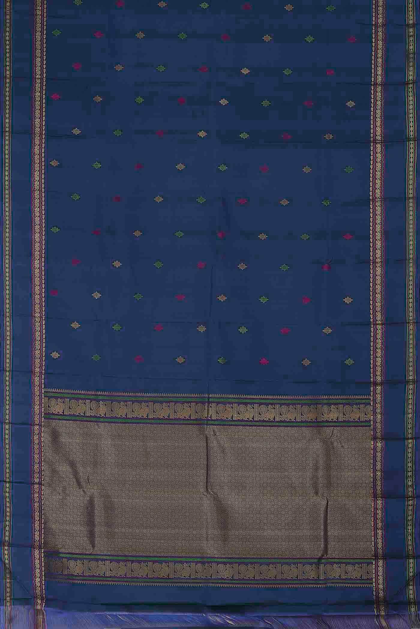 Blue Kanchipuram Silk Saree