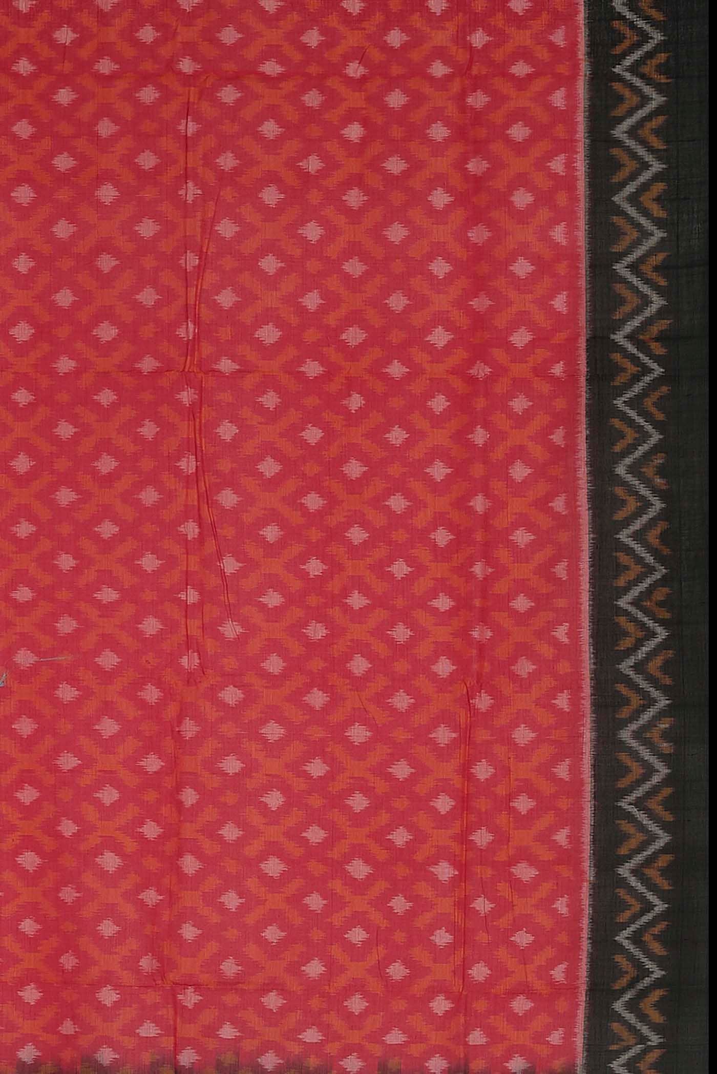 Red Maheshwari Silk Cotton Saree