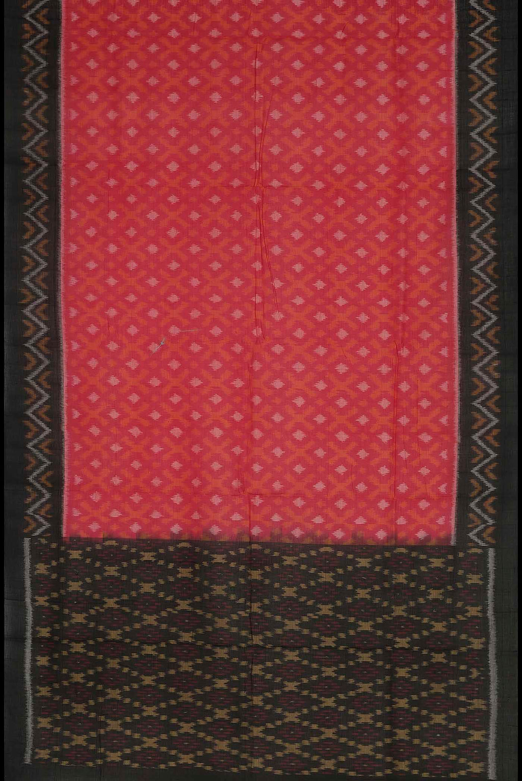 Red Maheshwari Silk Cotton Saree