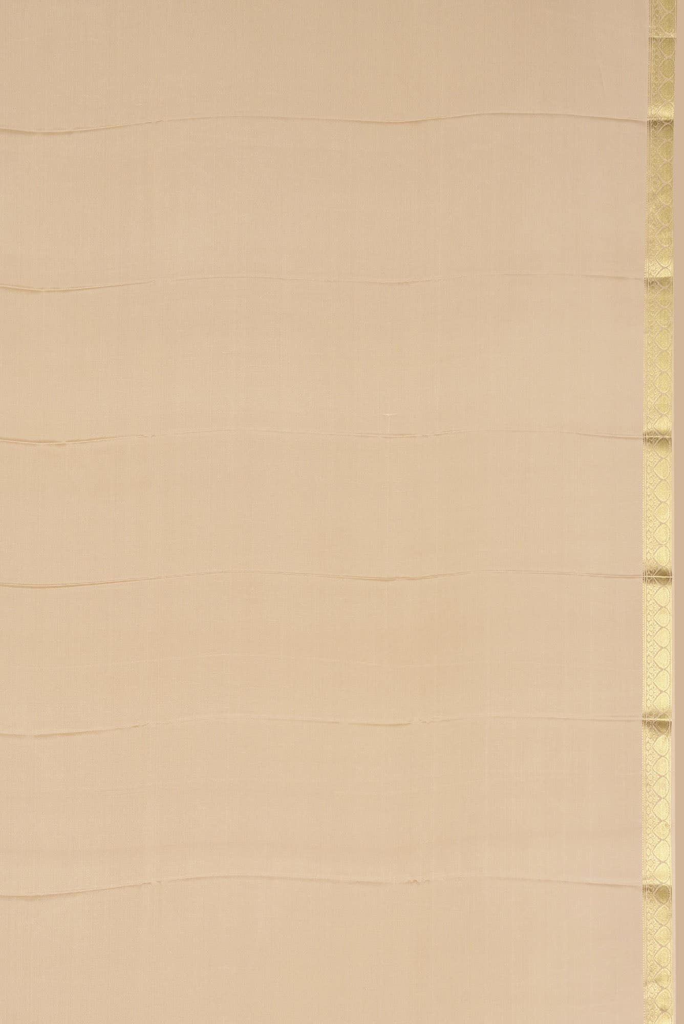 Cream Mysore Crepe Saree