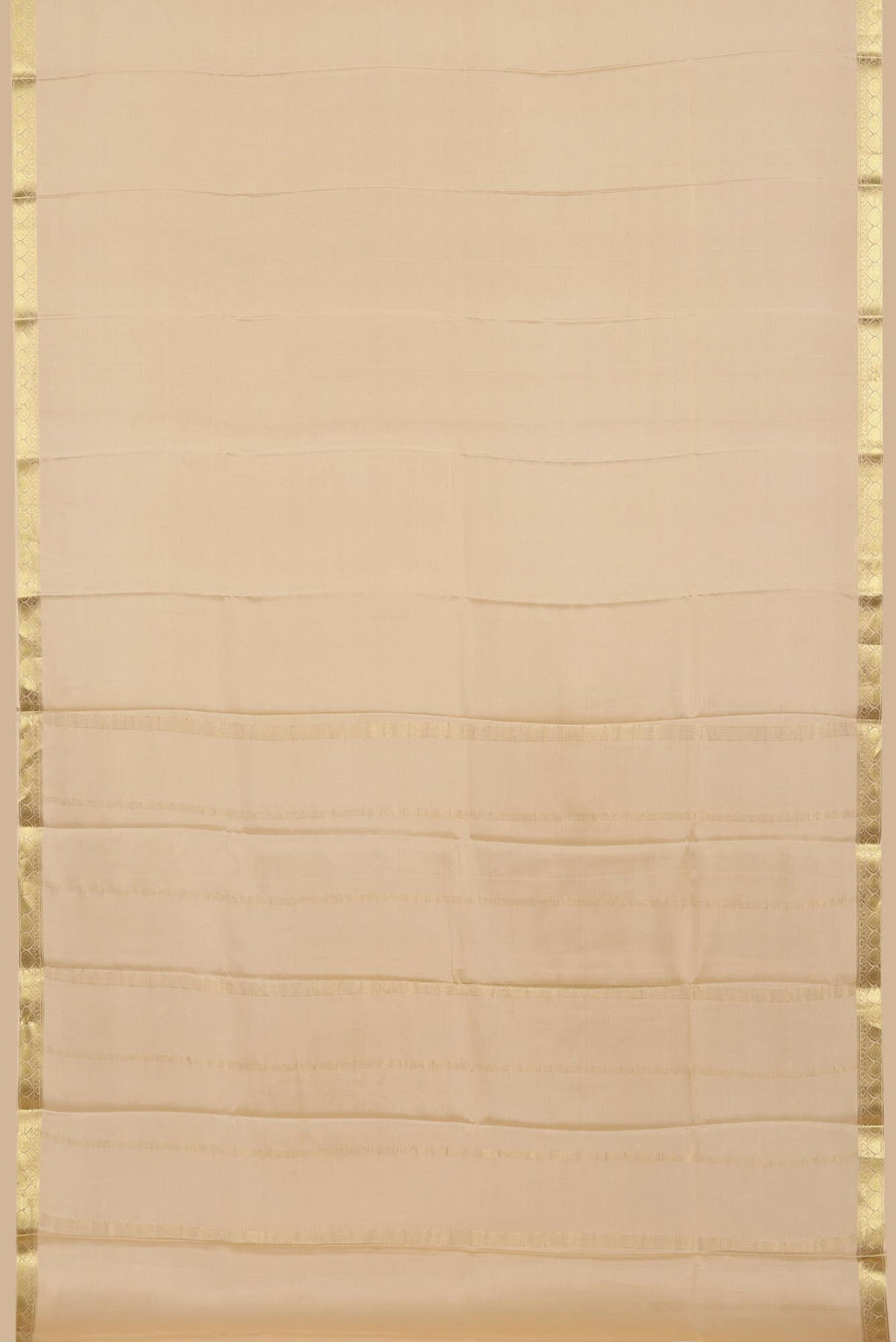 Cream Mysore Crepe Saree