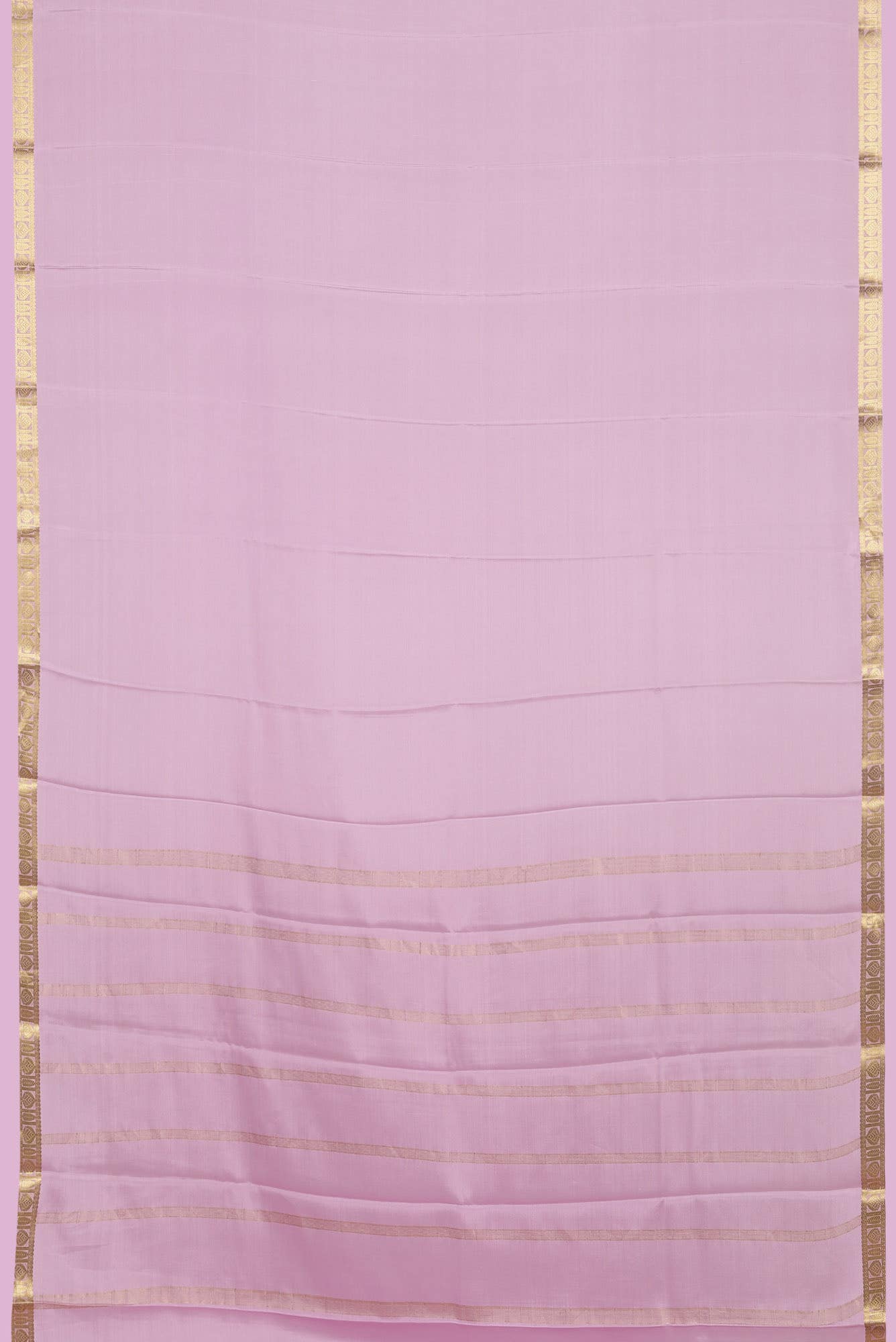 Pink Mysore Crepe Saree