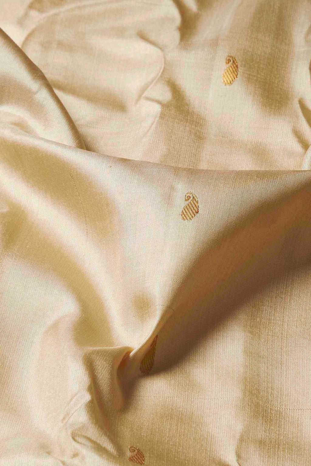 Cream Gadwal Silk Saree