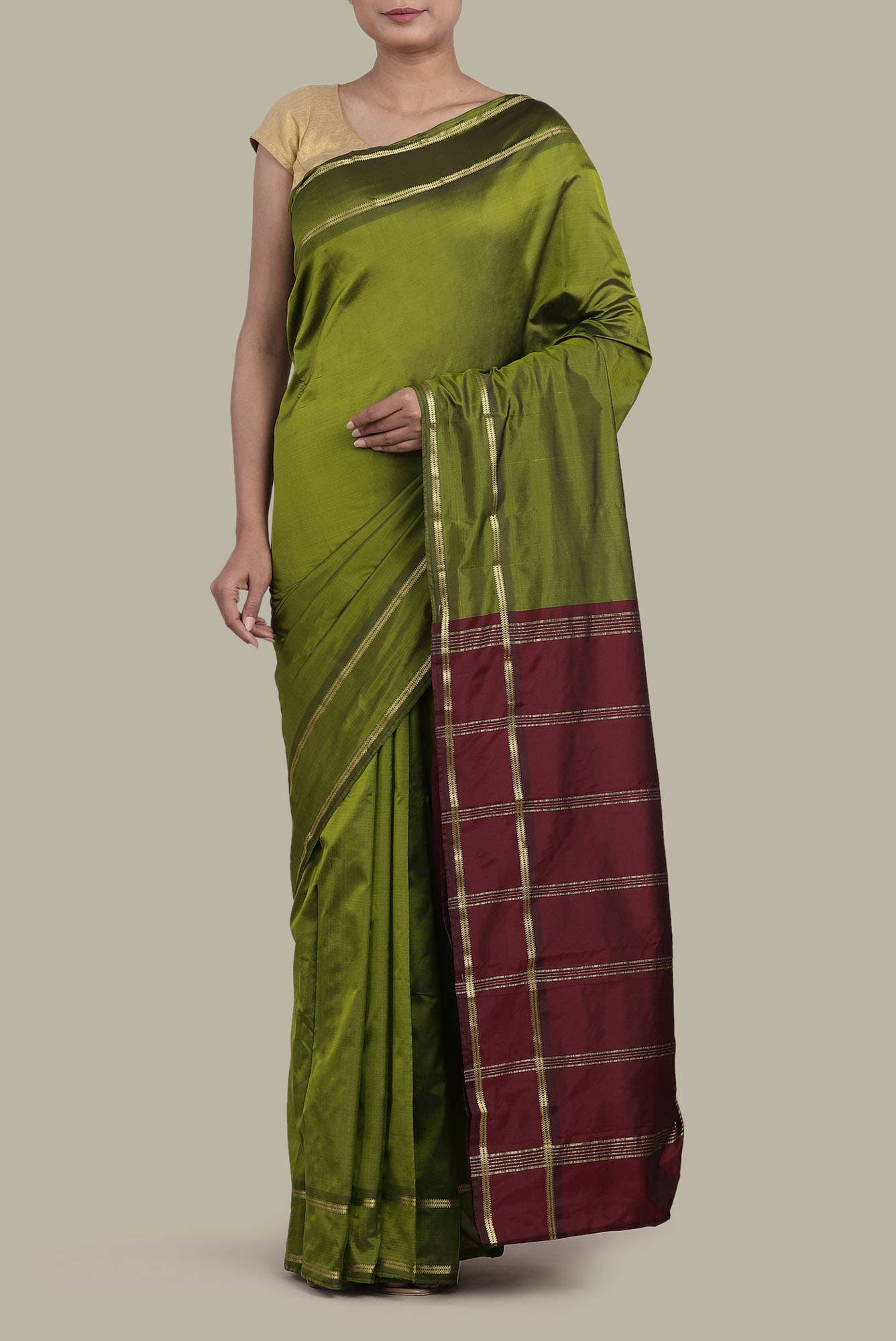 Green Bangalore Silk Saree