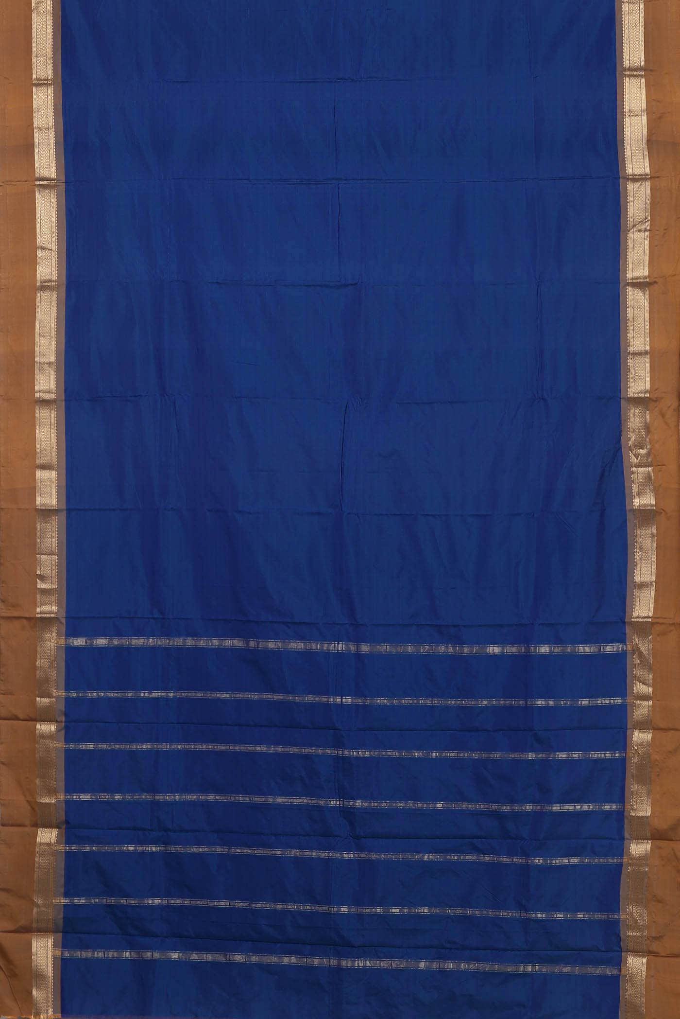 Blue Blended Bangalore Silk Saree