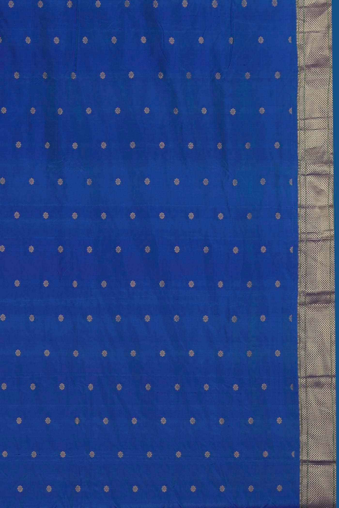 Blue Blended Bangalore Silk Saree
