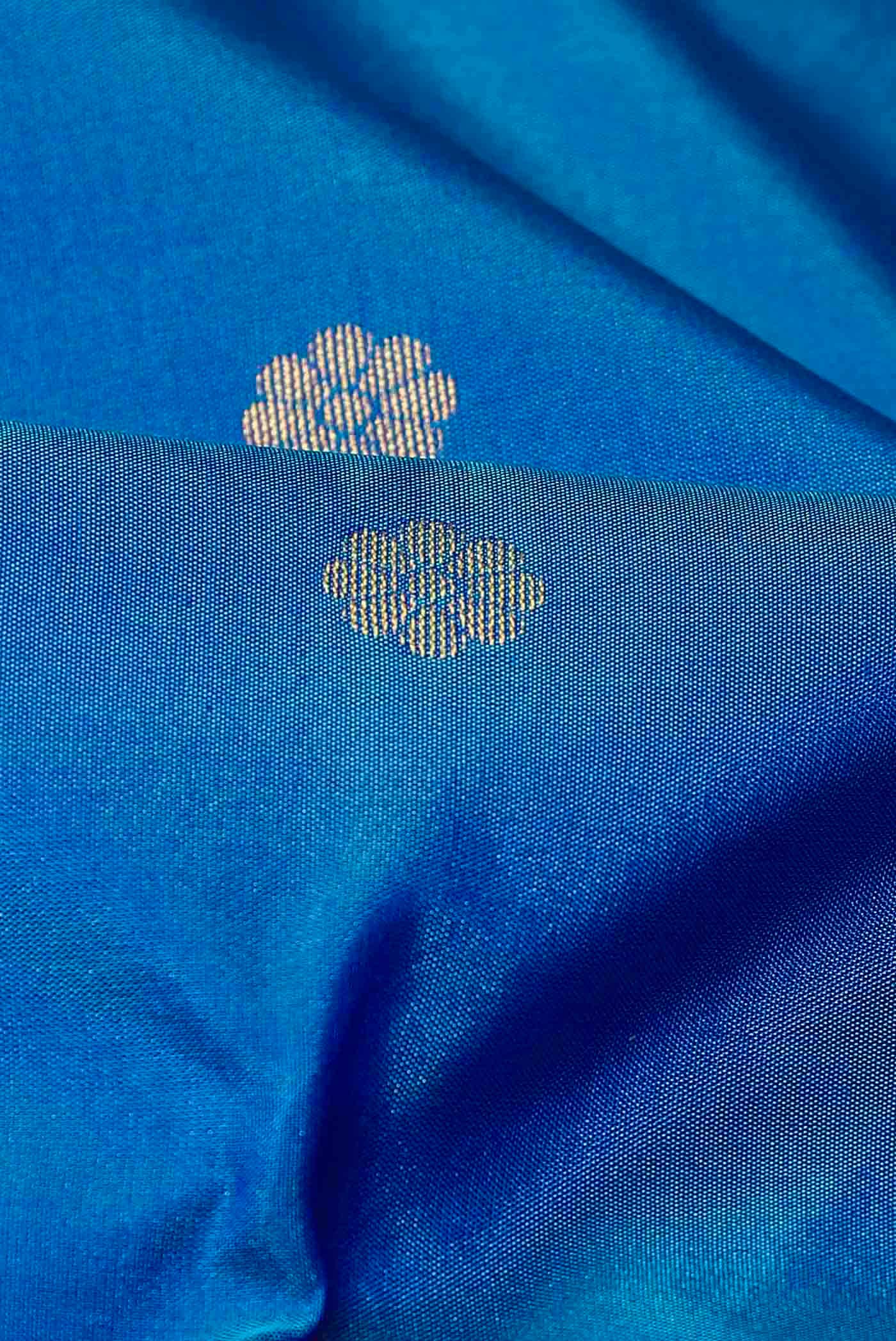 Blue Blended Bangalore Silk Saree